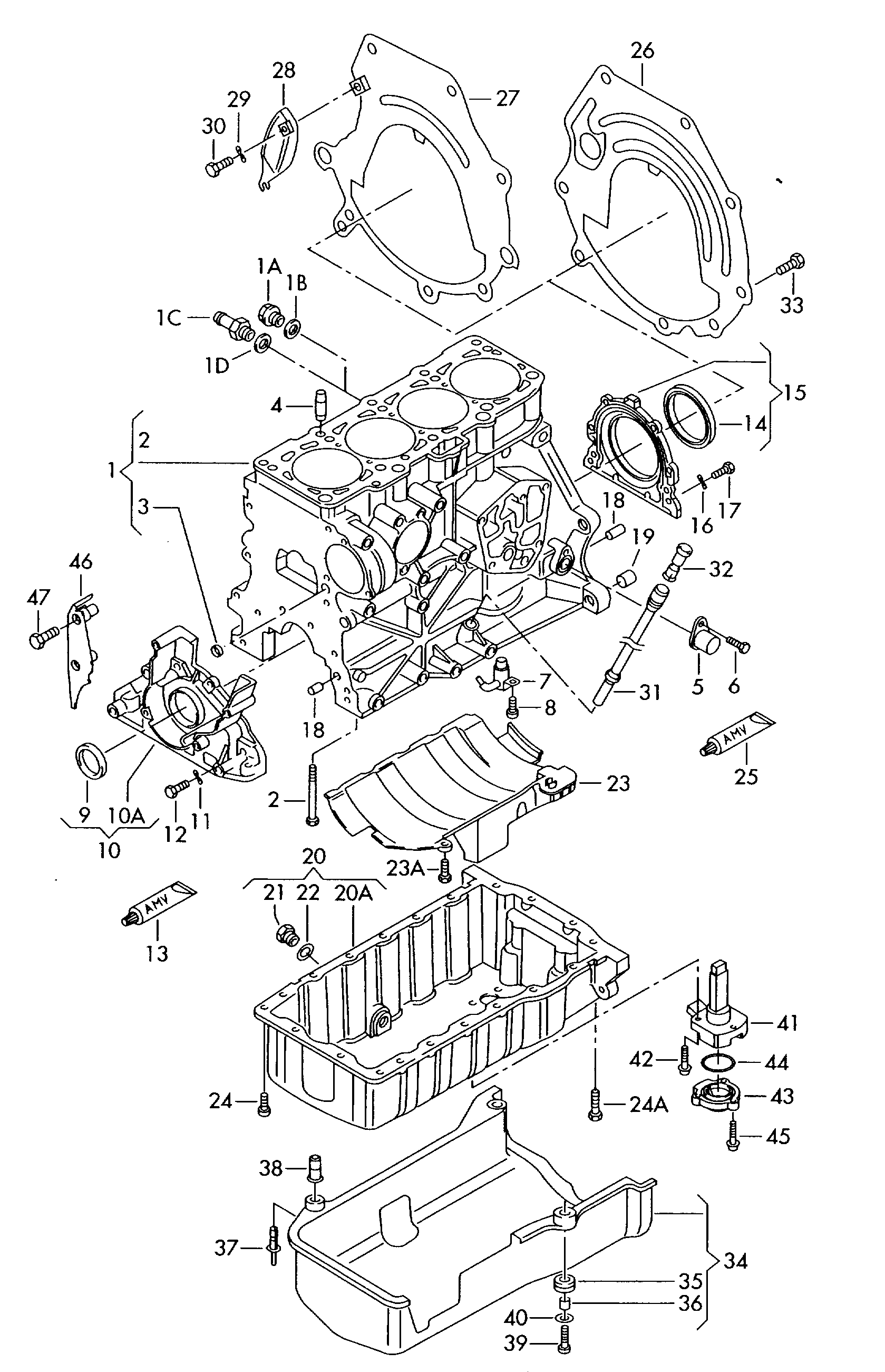 VW 038 103 603 M - Eļļas vācele ps1.lv