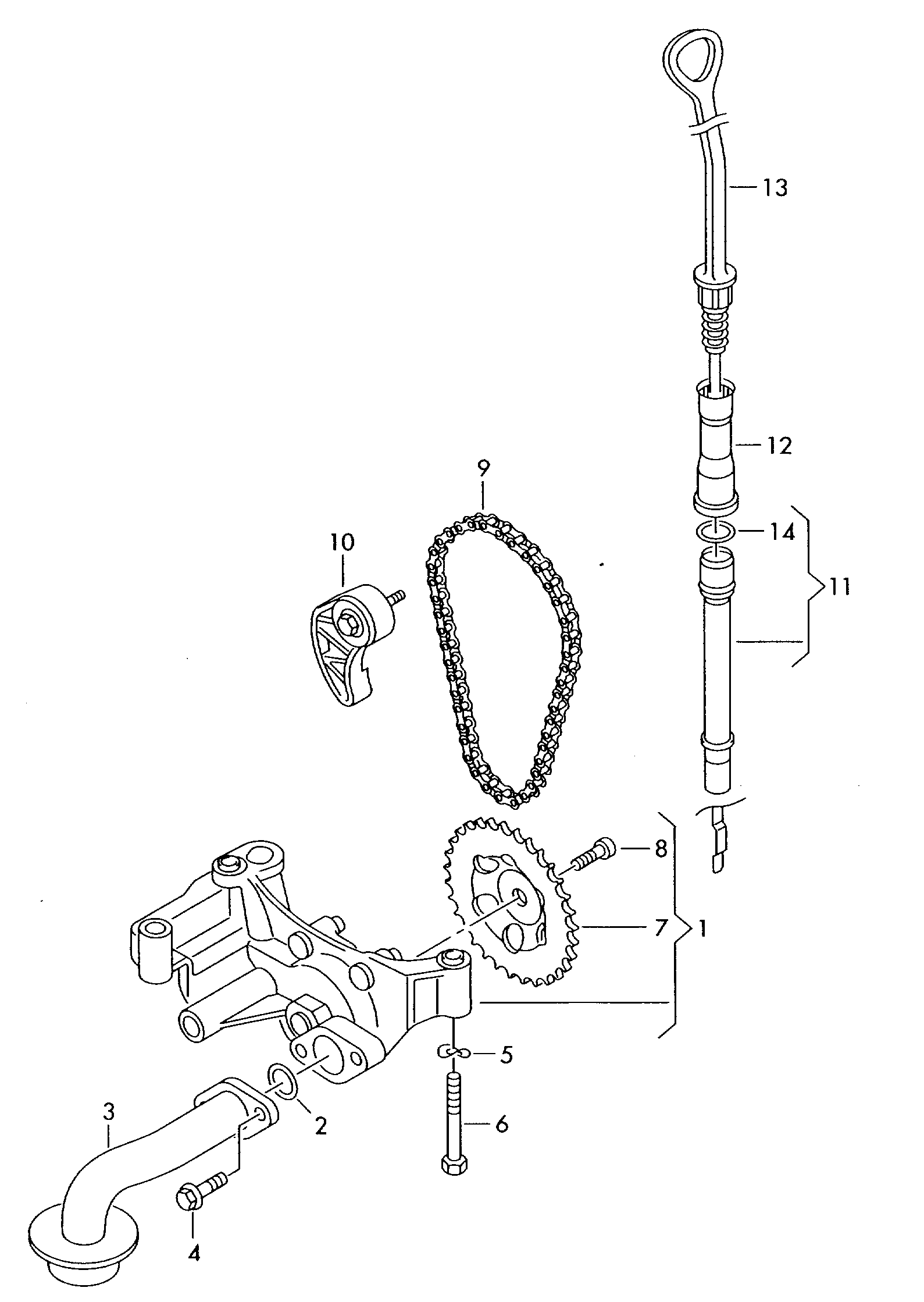 Seat 06A 115 251 - Ieplūdes caurule, Eļļas sūknis ps1.lv