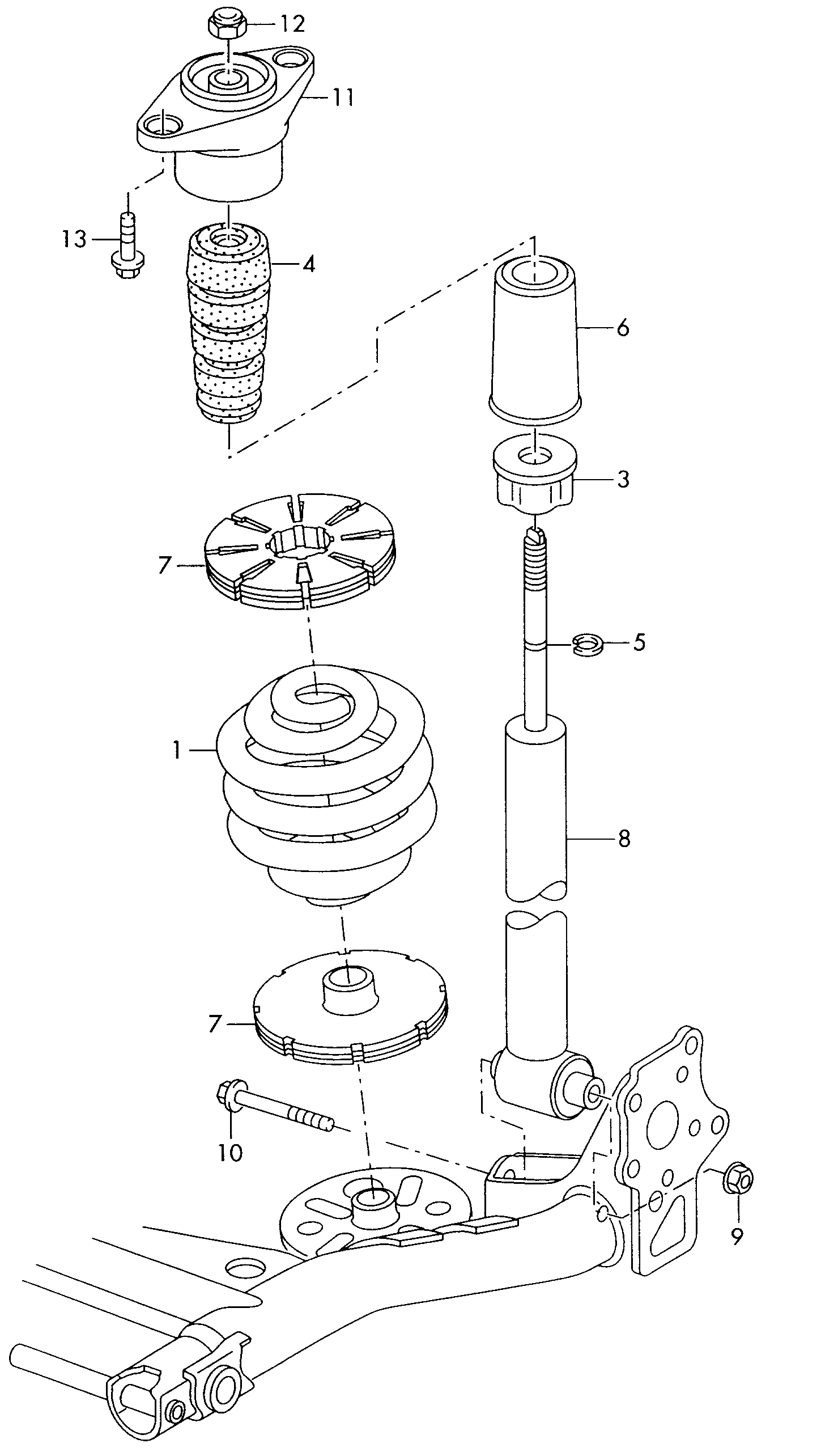 VAG 3B0511115S - Balstiekārtas atspere ps1.lv