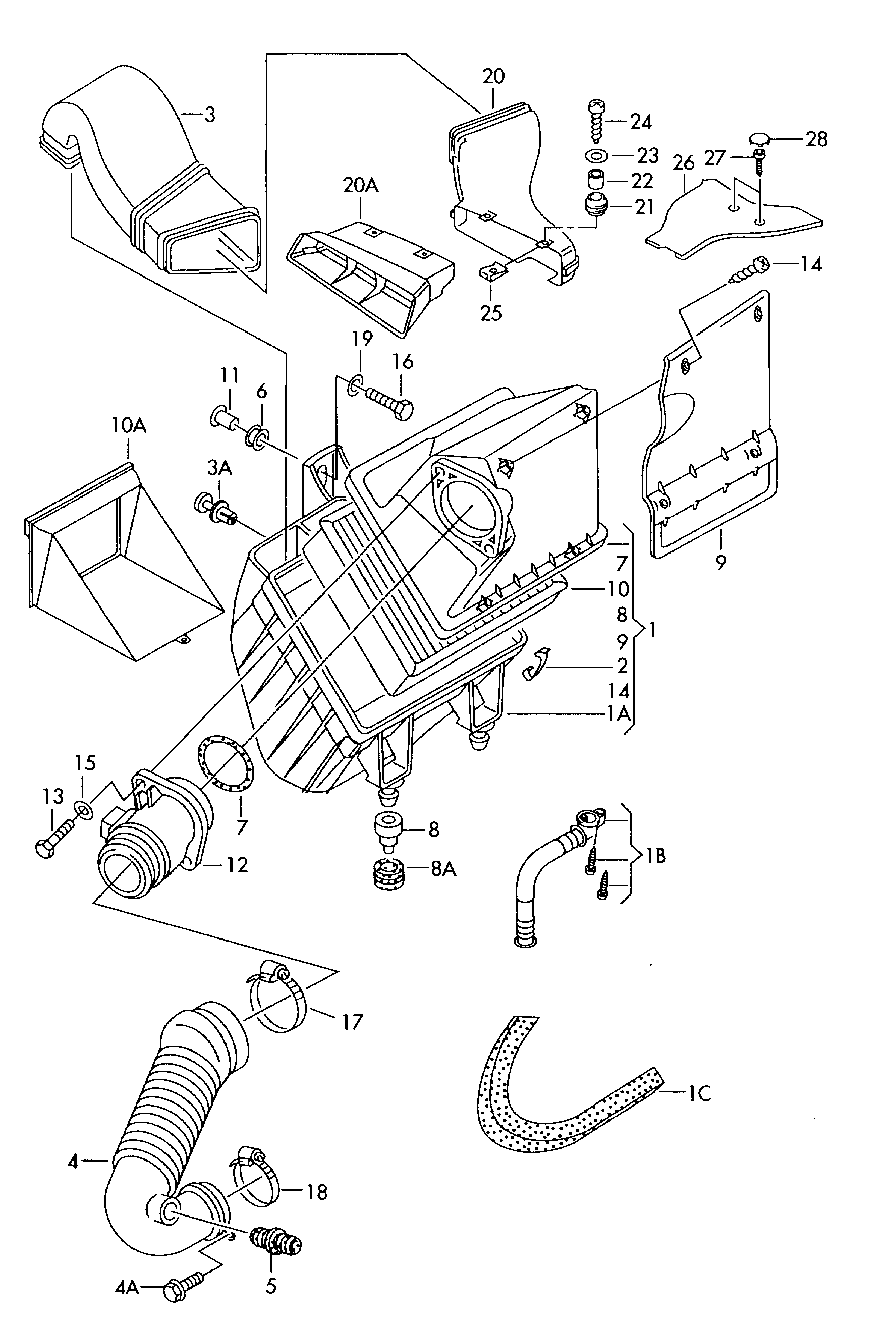 AUDI 074 906 461 B - Gaisa masas mērītājs ps1.lv