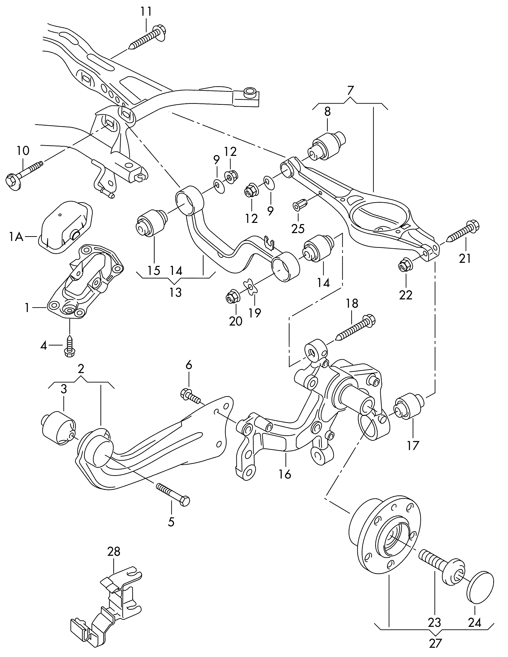 AUDI 1K0 501 387D - Riteņu sagāzuma regulēšanas skrūve ps1.lv