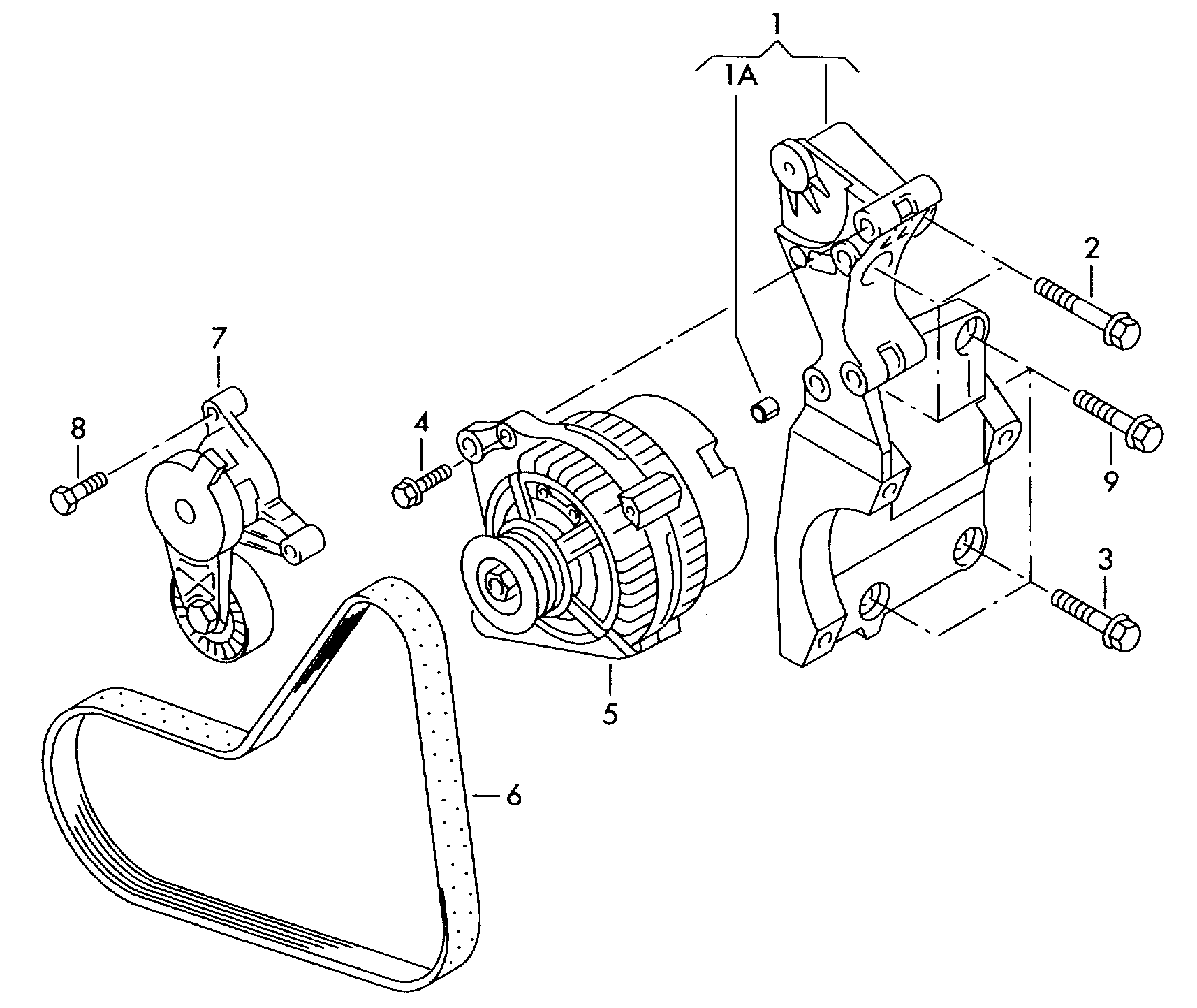 Seat 06F 903 315 - Siksnas spriegotājs, Ķīļsiksna ps1.lv