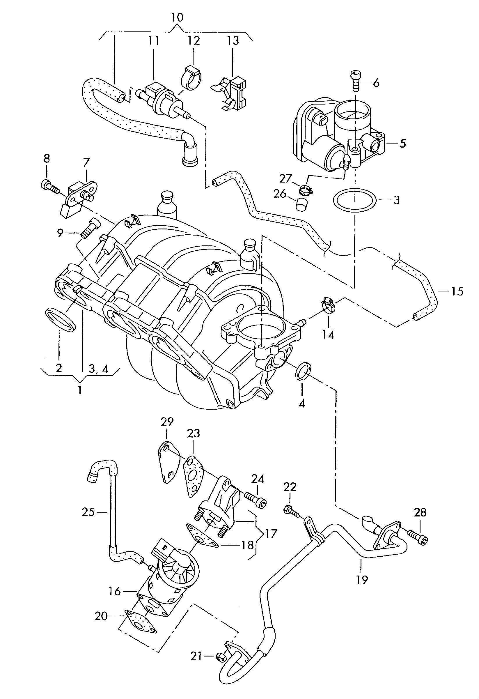 VW 03D 131 503 D - Blīve, Izplūdes gāzu recirkulācijas vārsts ps1.lv