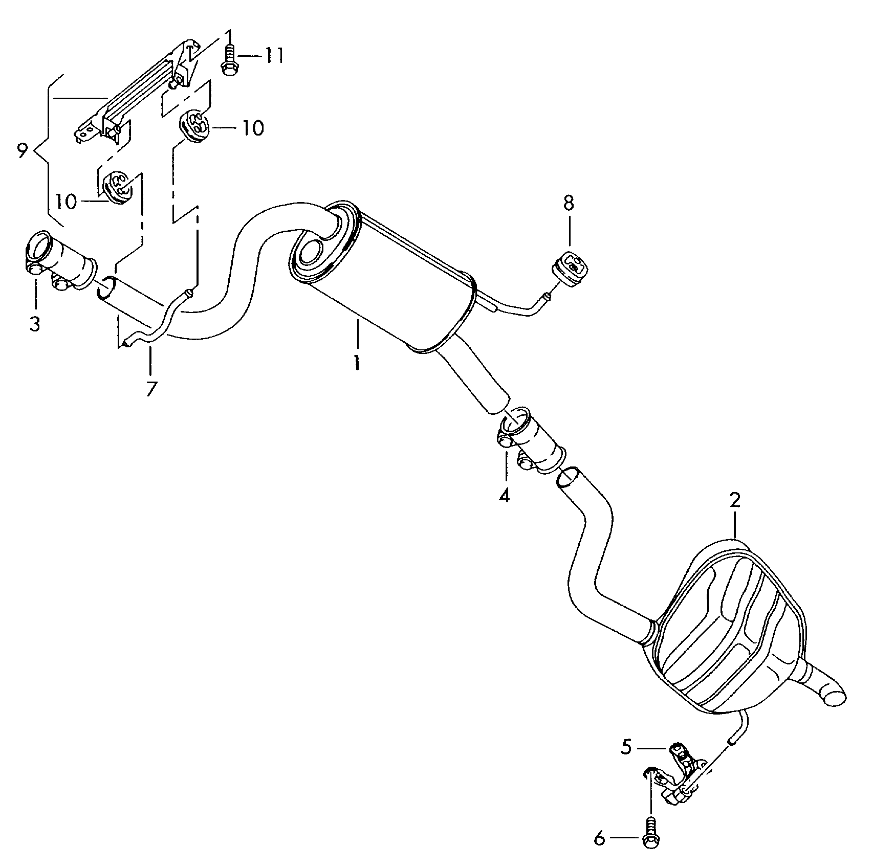 Seat 1K0 253 144 AP - Kronšteins, Trokšņa slāpētājs ps1.lv