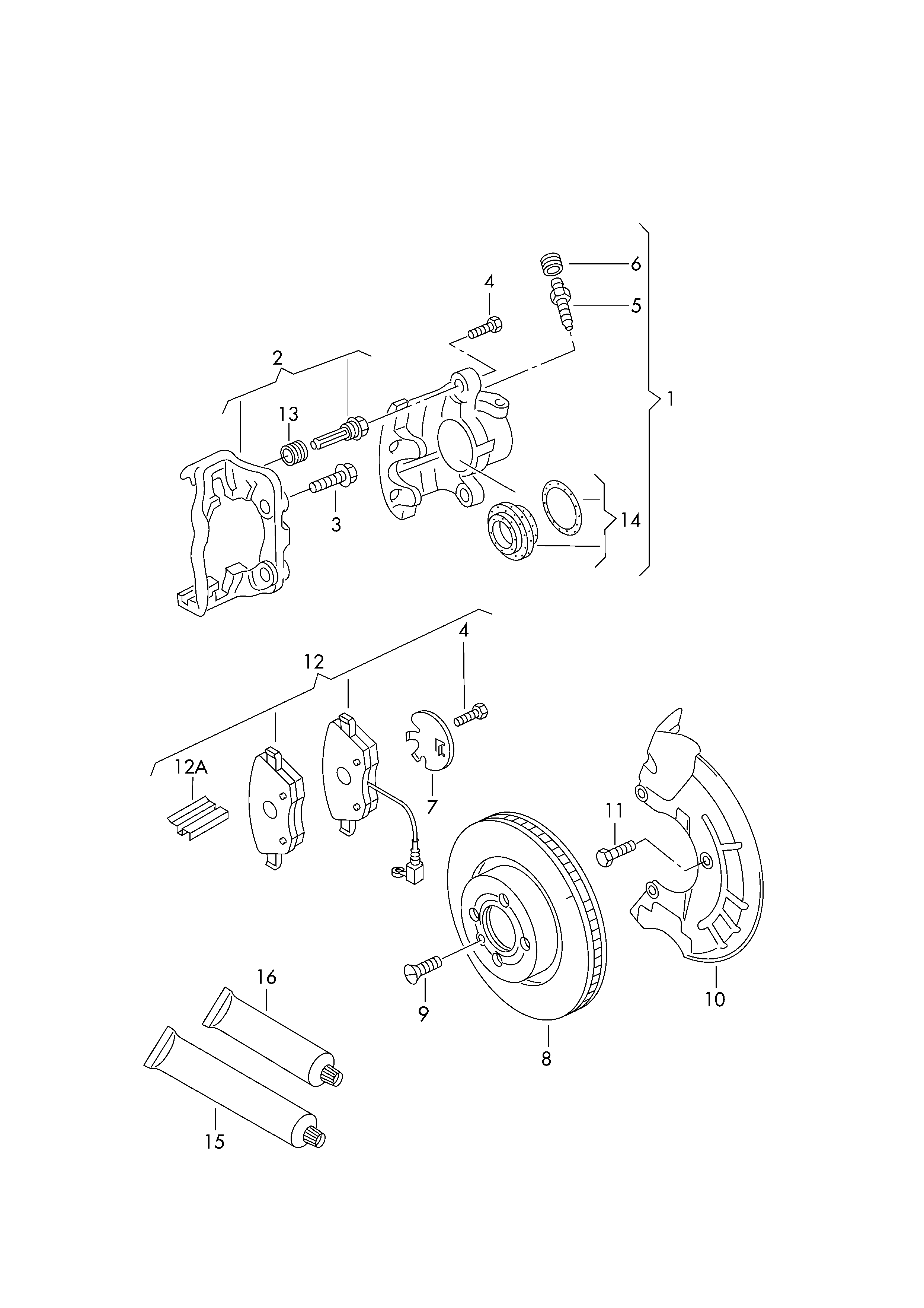 Skoda 6Q0698151C - Bremžu uzliku kompl., Disku bremzes ps1.lv