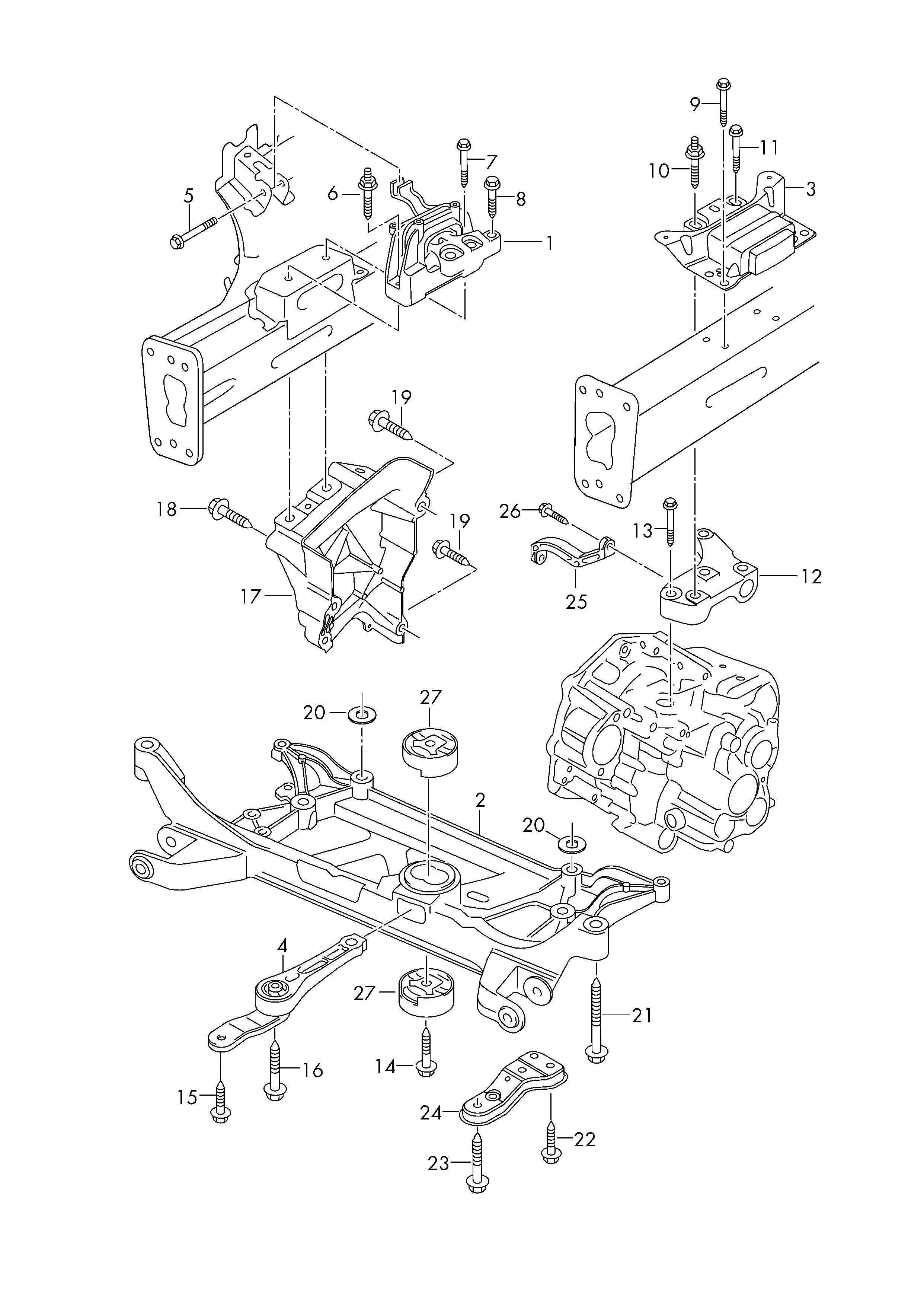 Seat 5Q0 199 555 R - Piekare, Pārnesumkārba ps1.lv