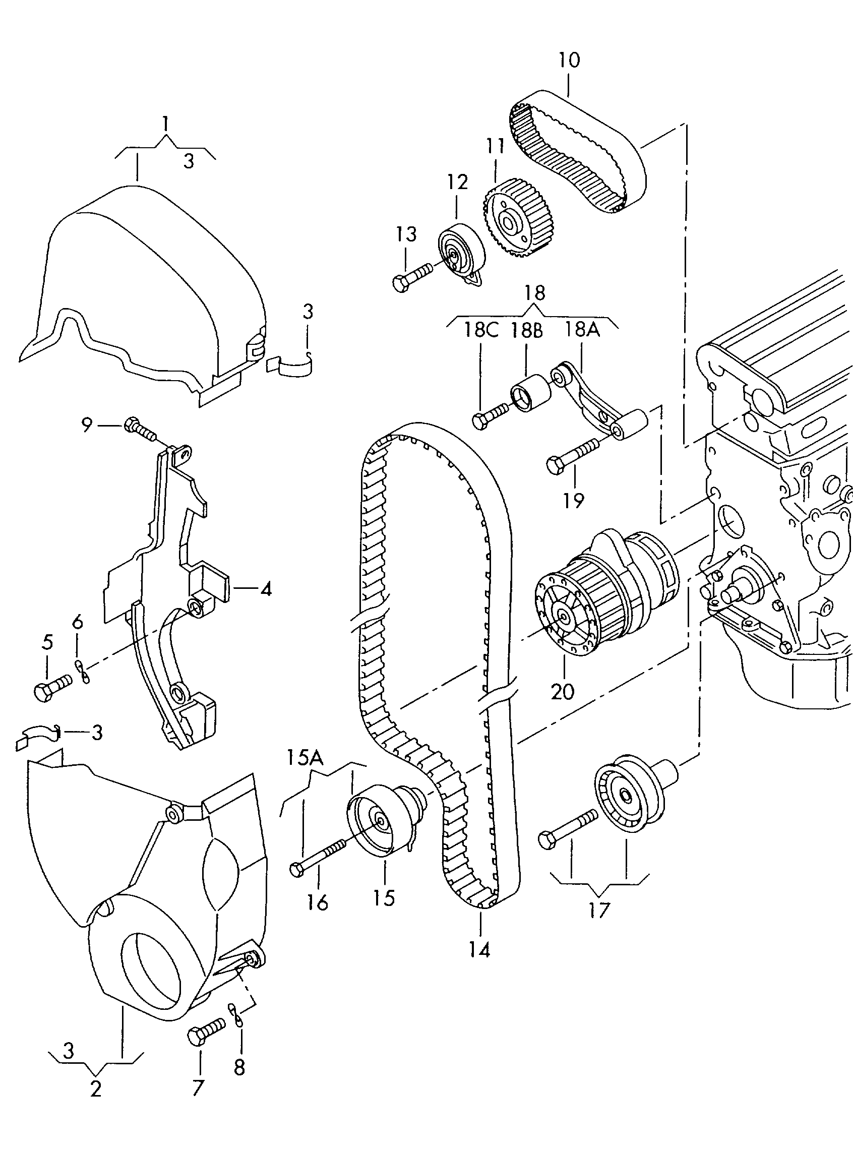 AUDI 036 198 119 C - Zobsiksnas komplekts ps1.lv