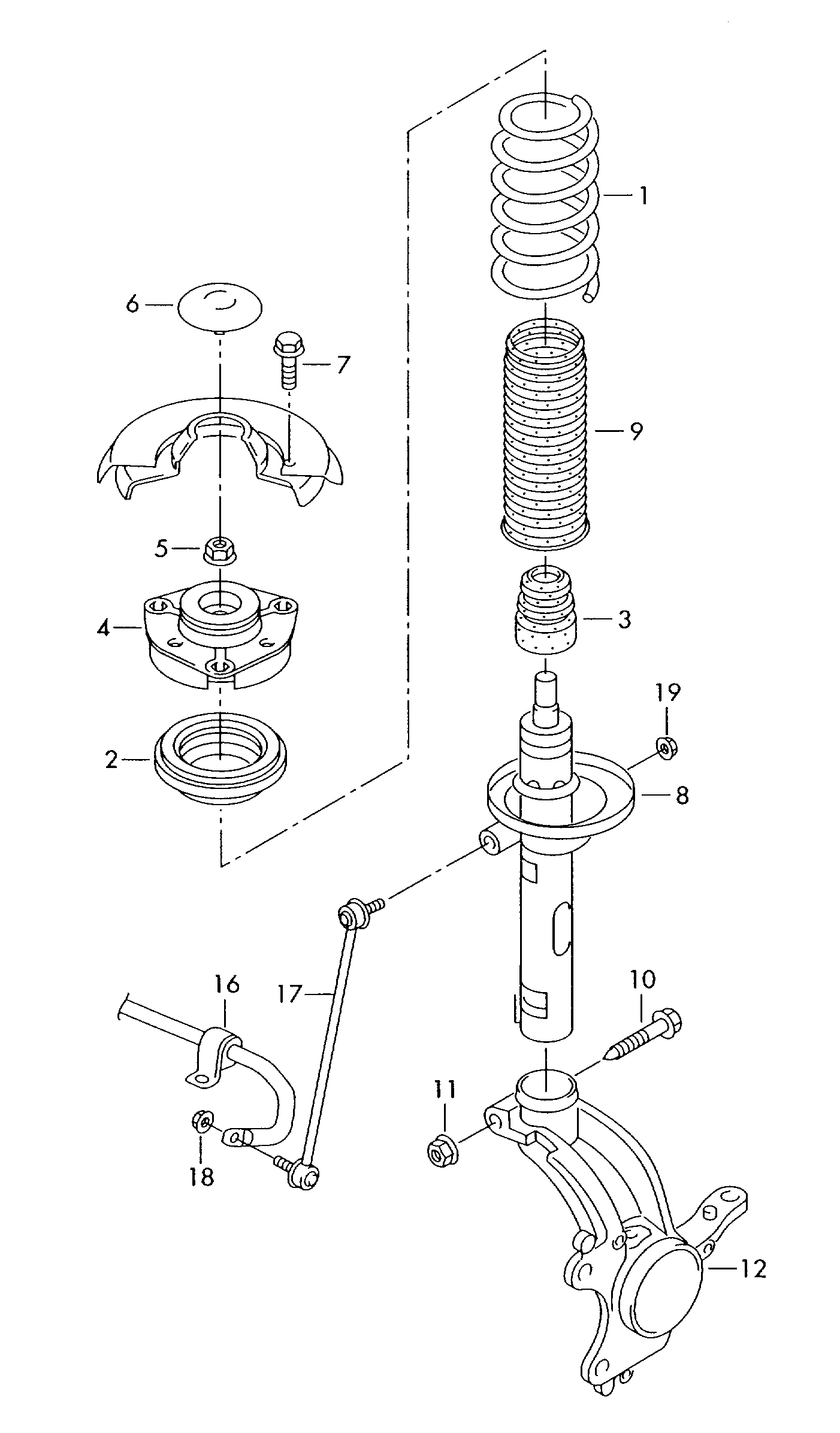 VW 1K0411303BH - Bukse, Stabilizators ps1.lv