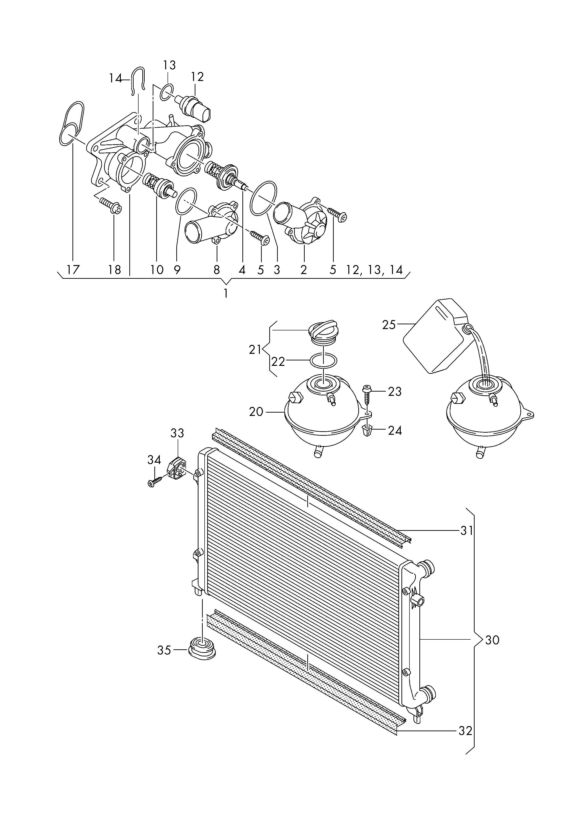 Seat 032 121 111 BM - Termostats, Dzesēšanas šķidrums ps1.lv