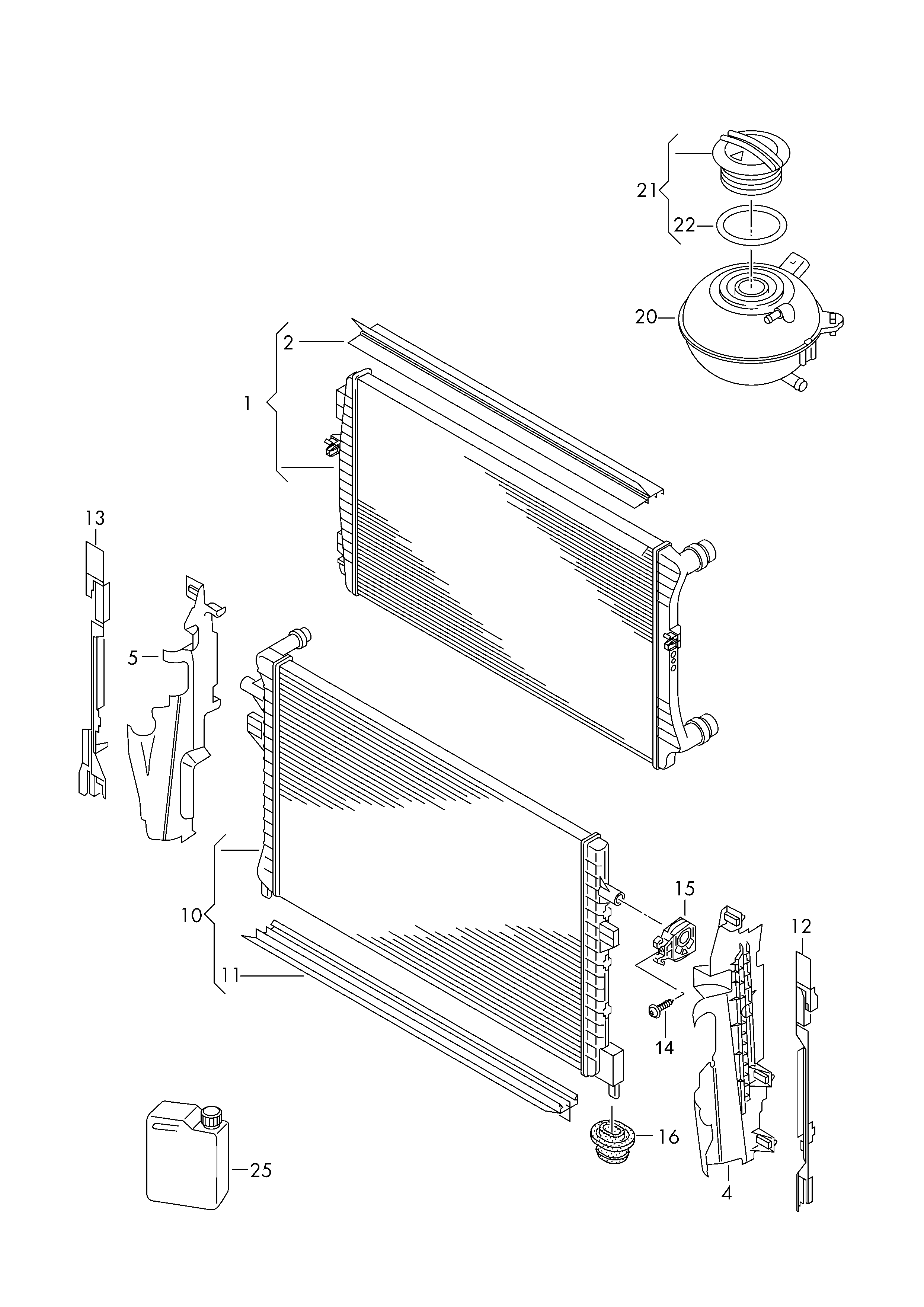 VW 5Q0 121 367 D - Piekare, Radiators ps1.lv