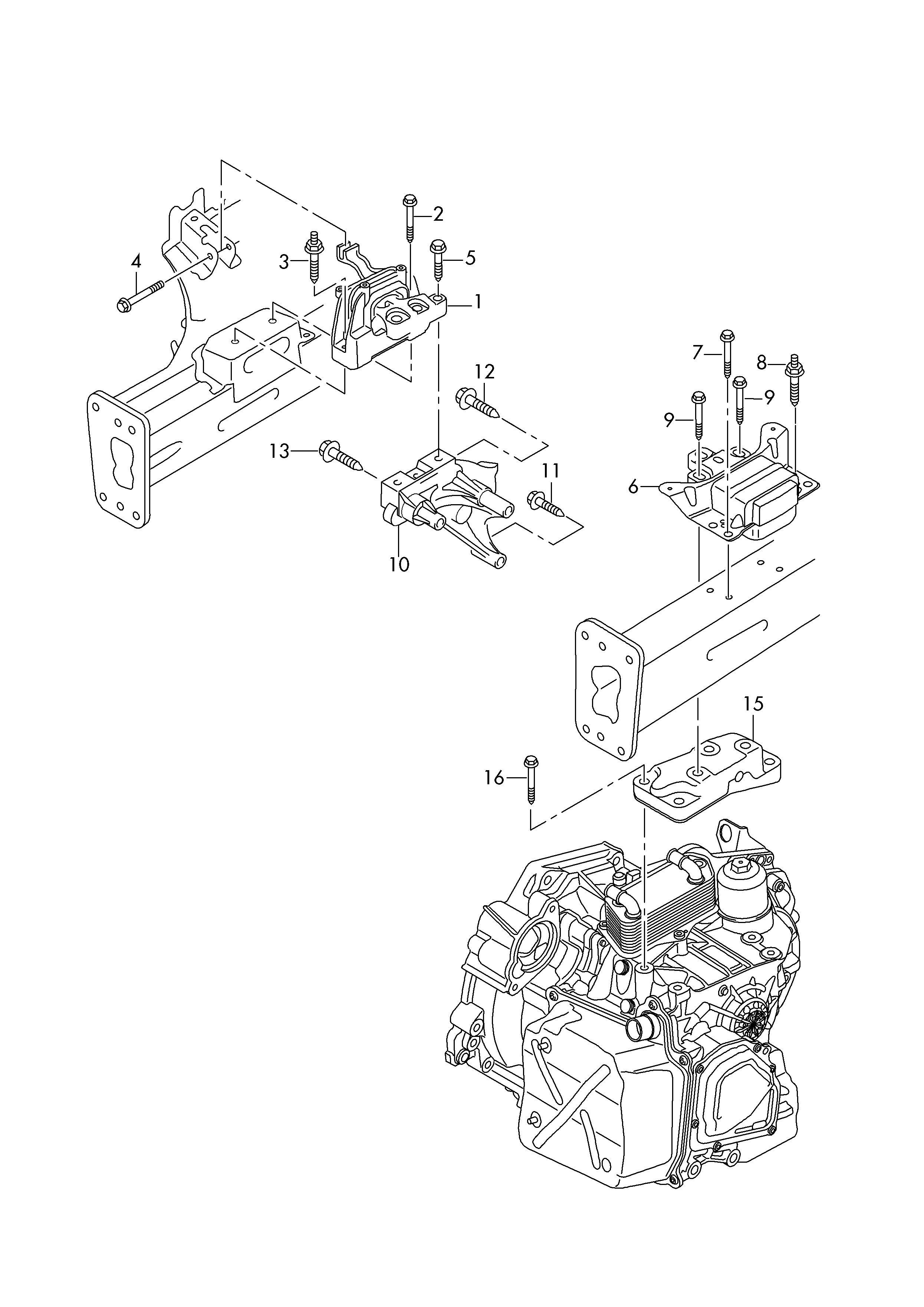 Seat 5Q0 199 555 T - Piekare, Pārnesumkārba ps1.lv