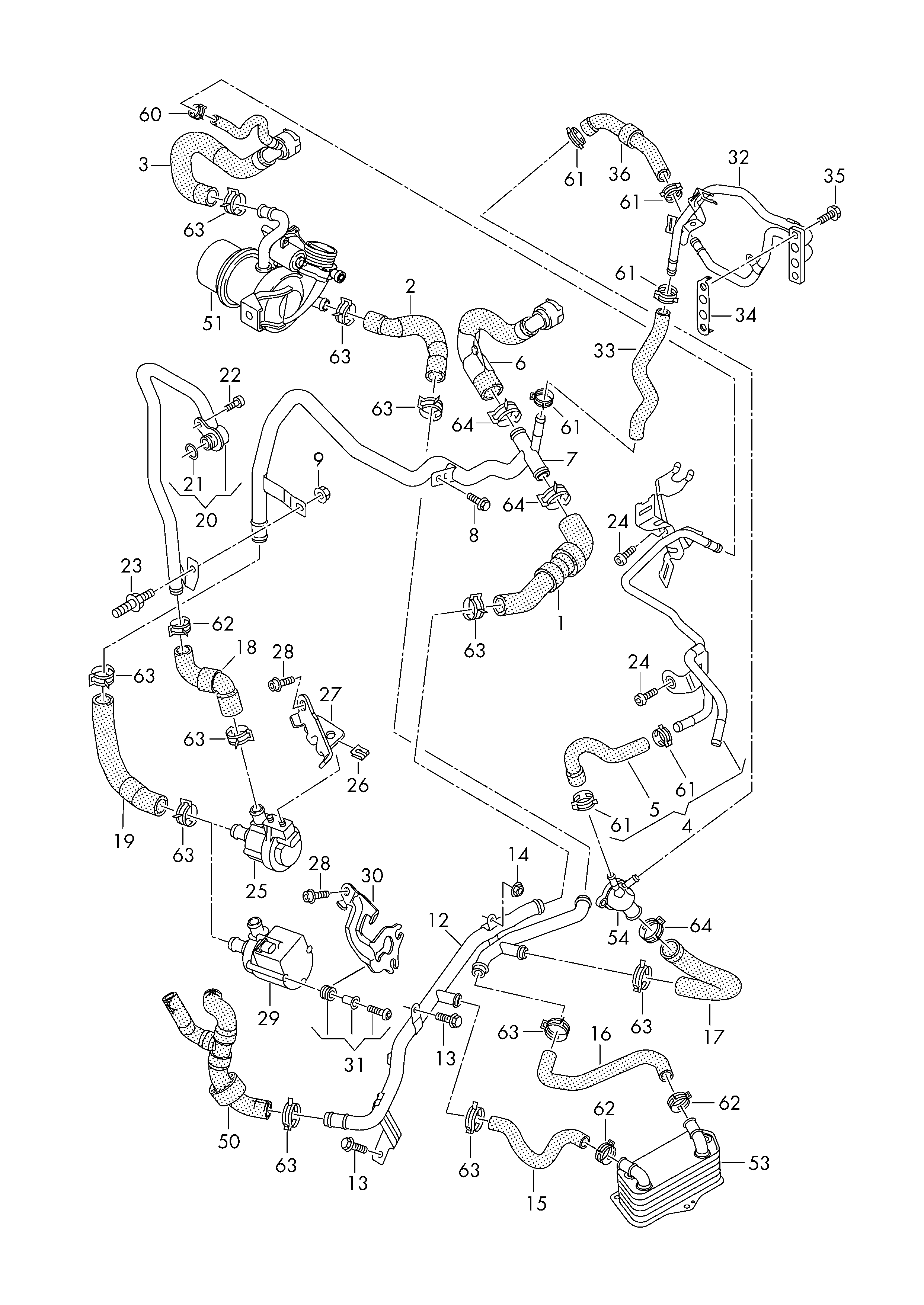 Seat 5Q0122157AH - Radiatora cauruļvads ps1.lv