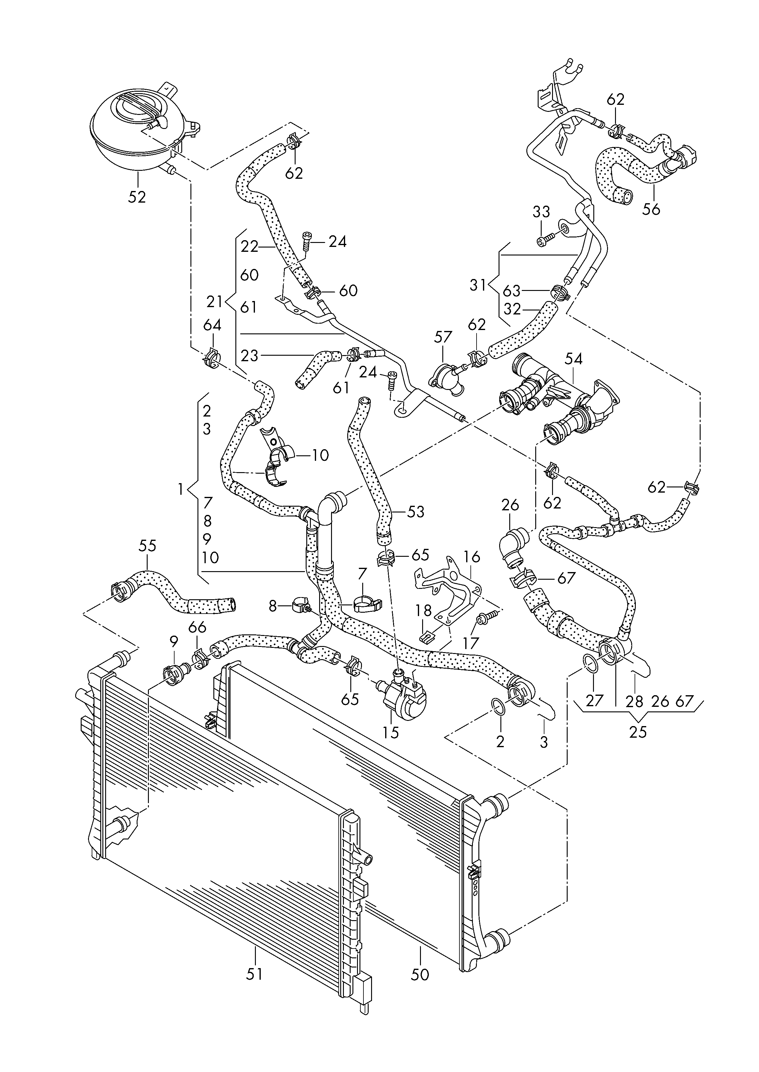 Seat 04L121070AB - Radiatora cauruļvads ps1.lv