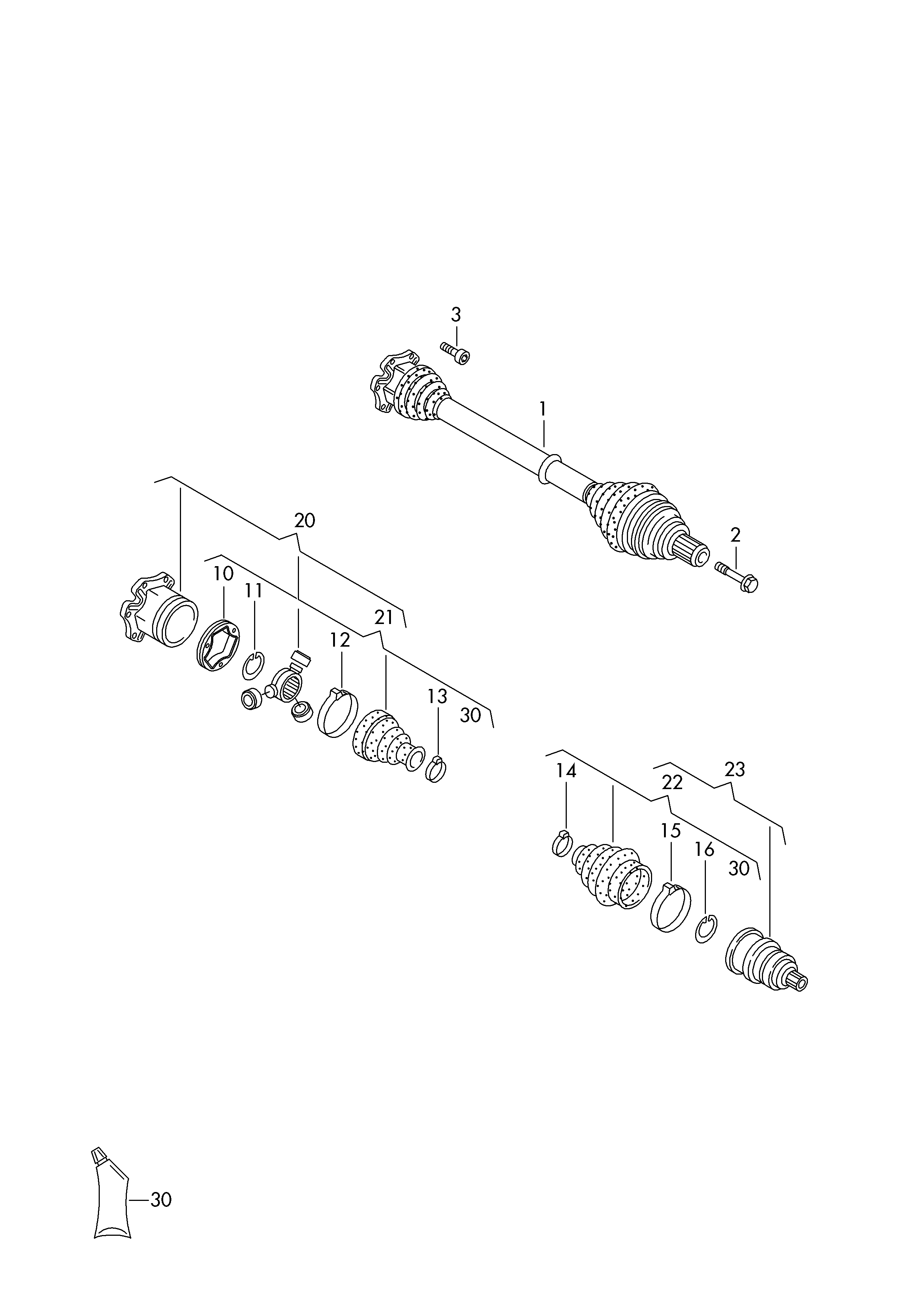 Seat 3Q0407271AM - Piedziņas vārpsta ps1.lv