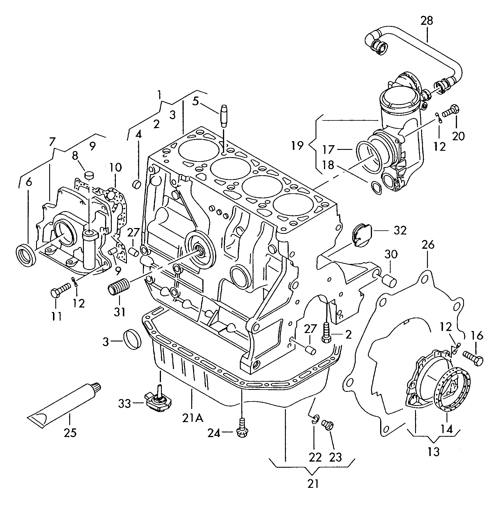 VAG 032 103 603 AB - Eļļas vācele ps1.lv