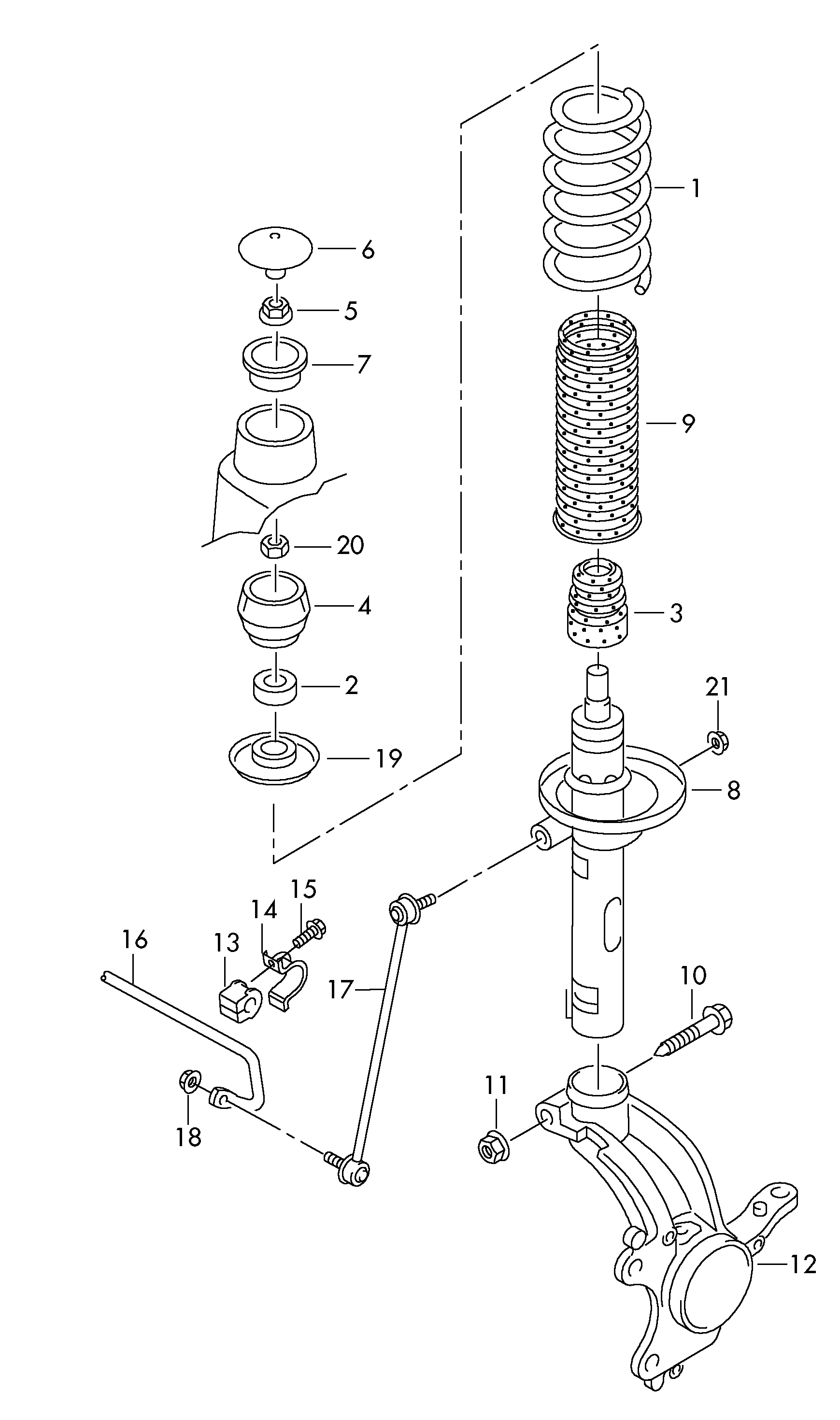 AUDI 6R0 411 315 A - Stiepnis / Atsaite, Stabilizators ps1.lv