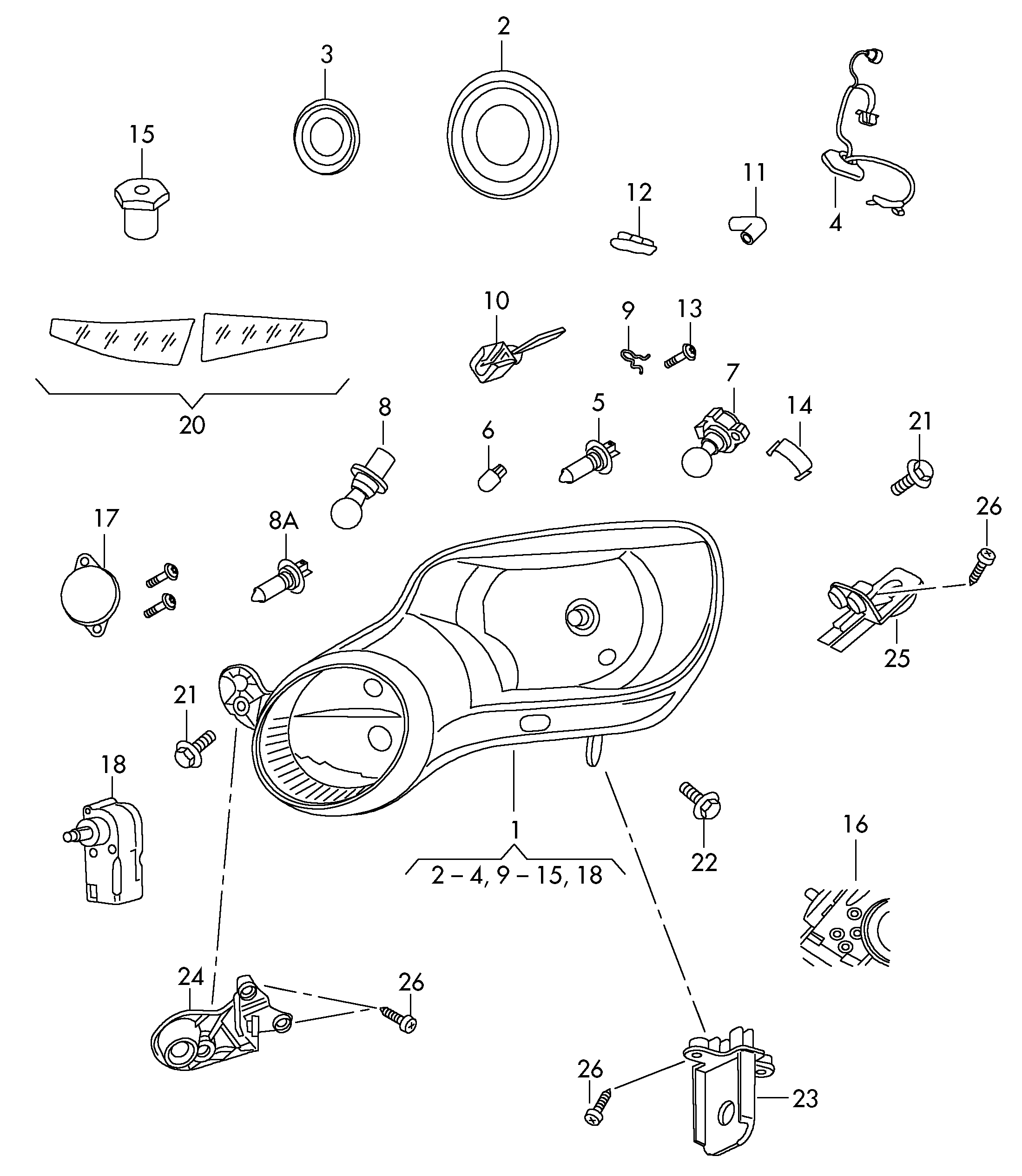 Seat 1J0 941 295 A - Regulators, Lukturu augstuma regulēšana ps1.lv