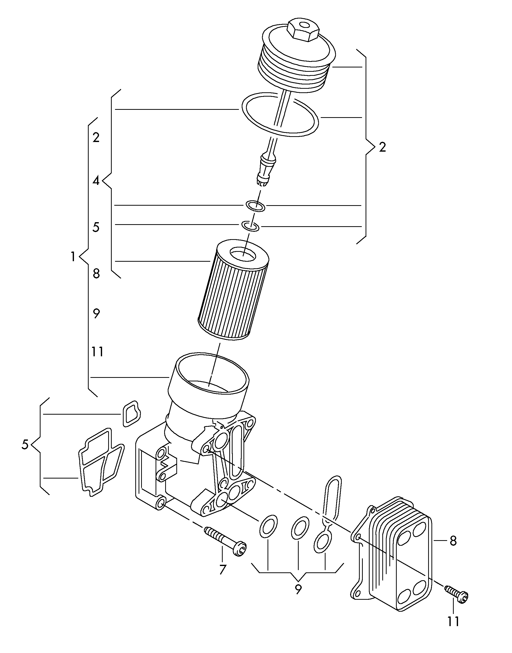 AUDI 03L 115 433 - Vāks, Eļļas filtra korpuss ps1.lv