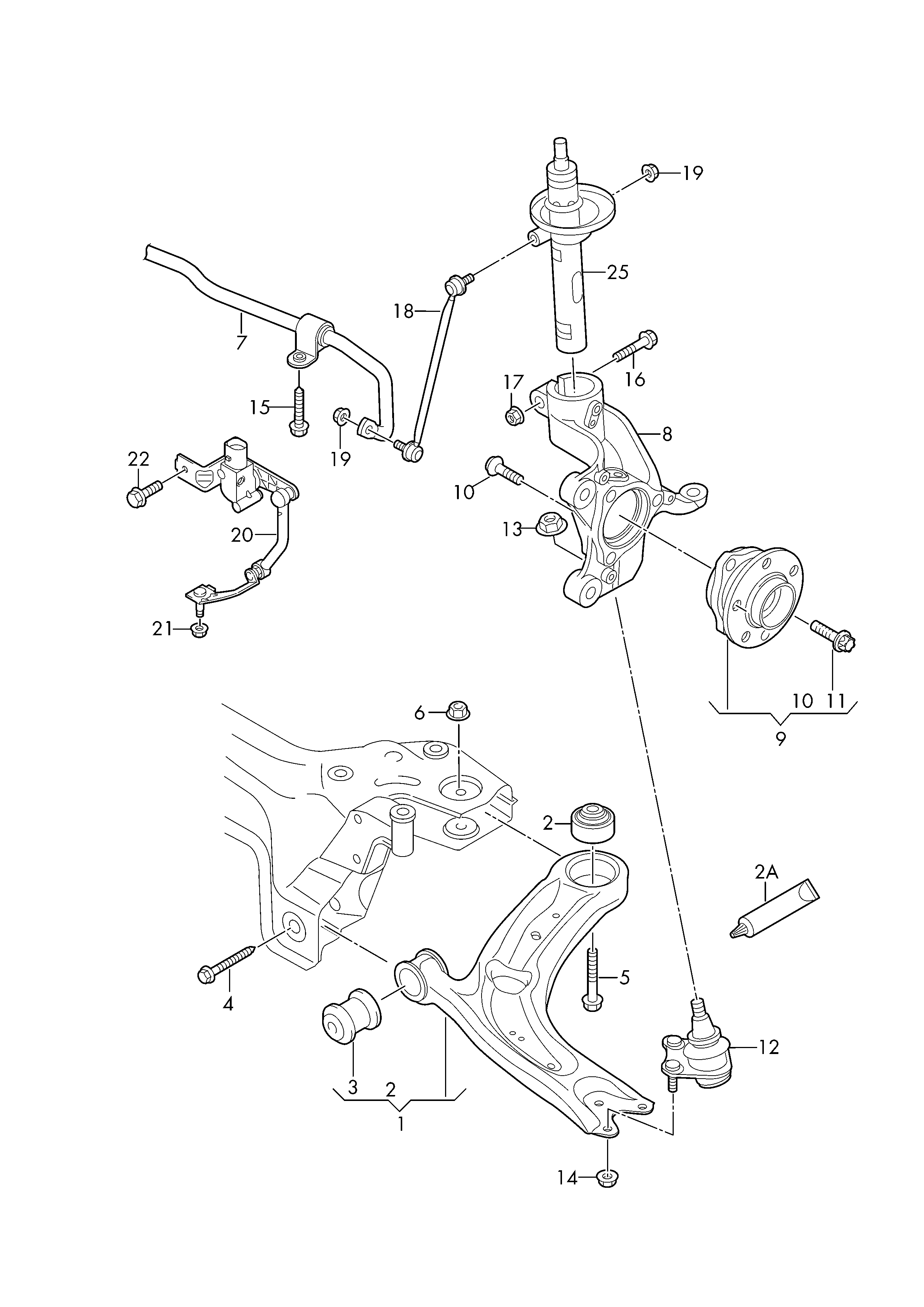 Skoda 3Q0 407 151 E - Neatkarīgās balstiekārtas svira, Riteņa piekare ps1.lv