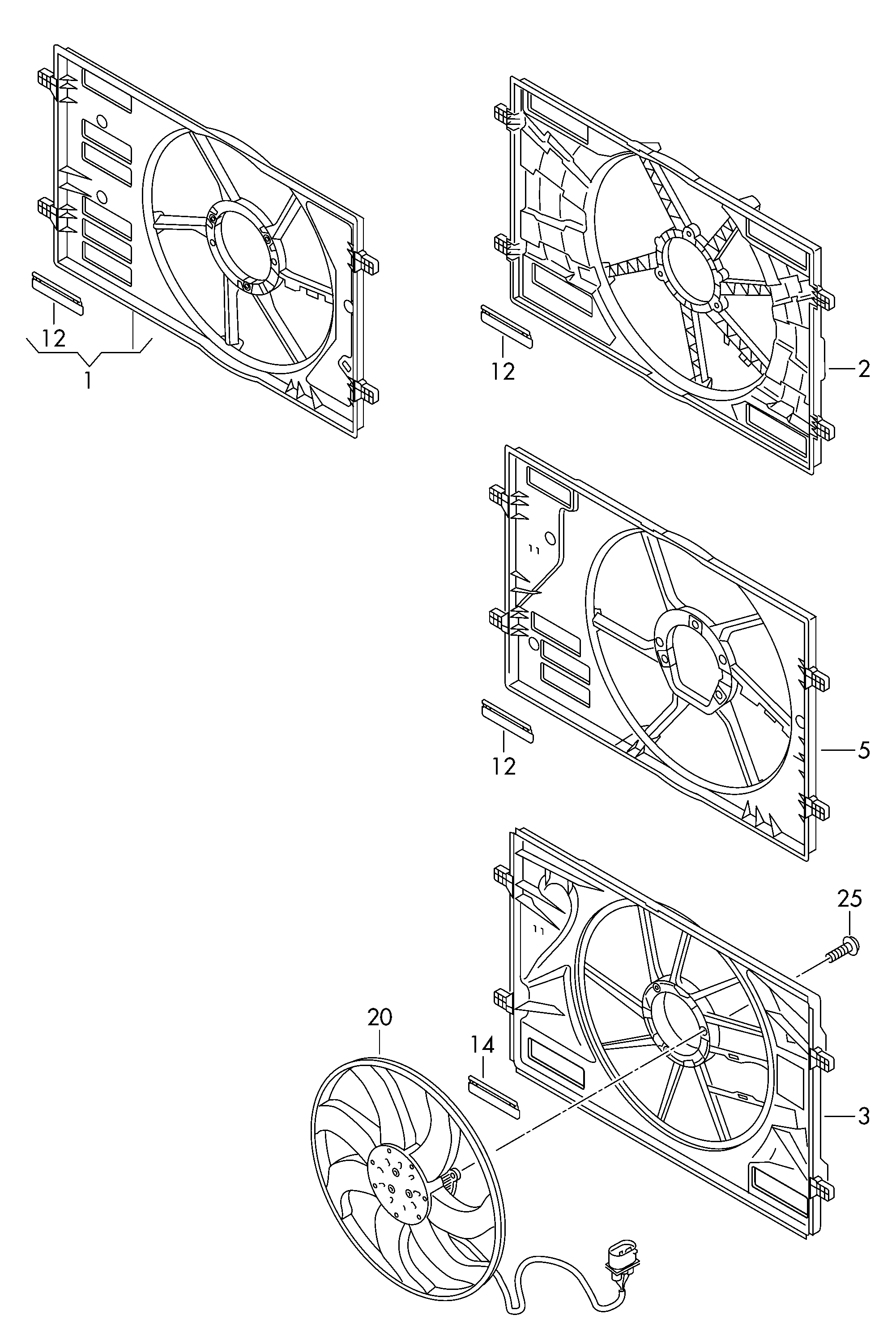 AUDI 5Q0121203AA - Ventilators, Motora dzesēšanas sistēma ps1.lv