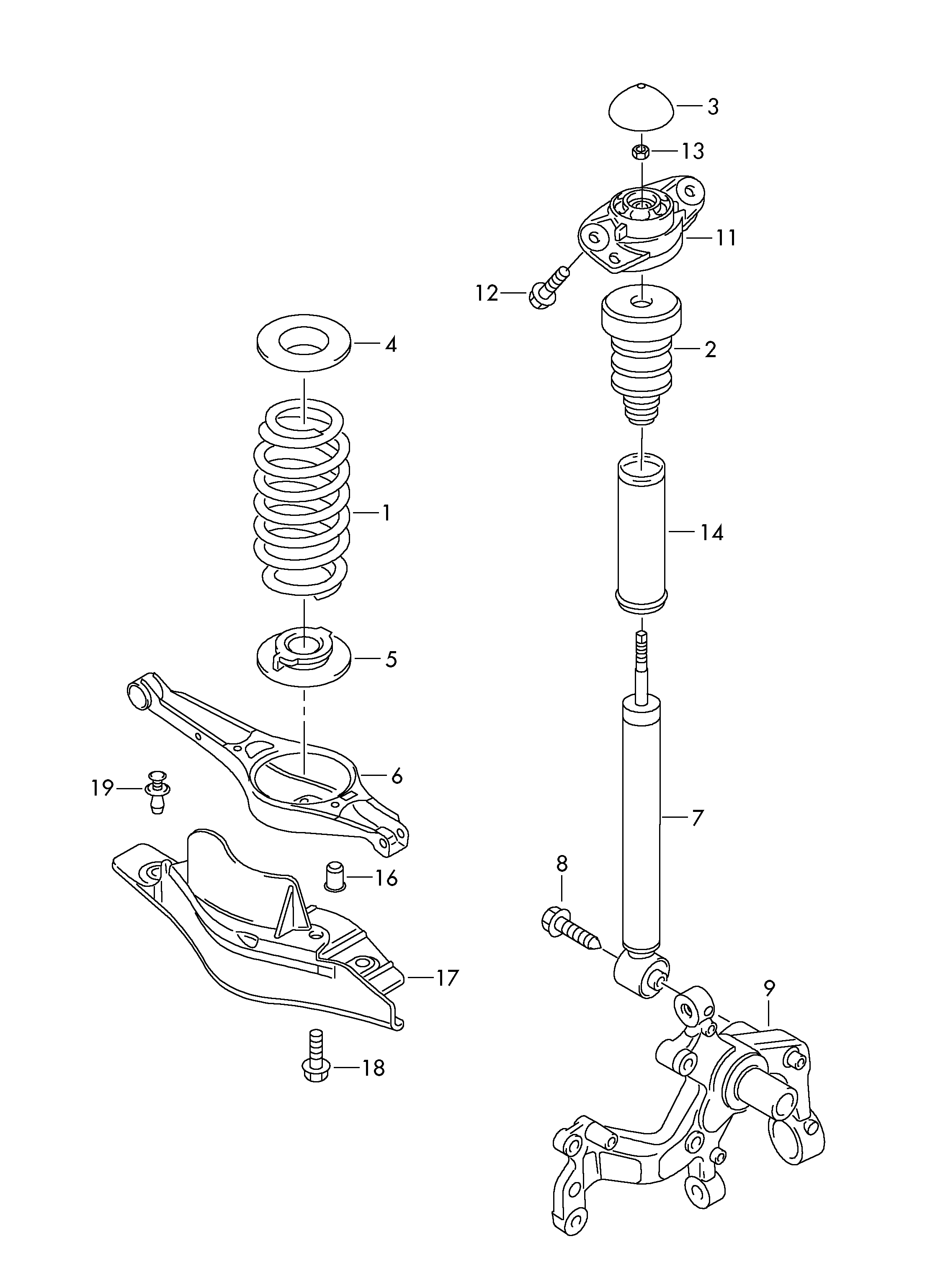 VW 1K0 511 115DJ - Balstiekārtas atspere ps1.lv