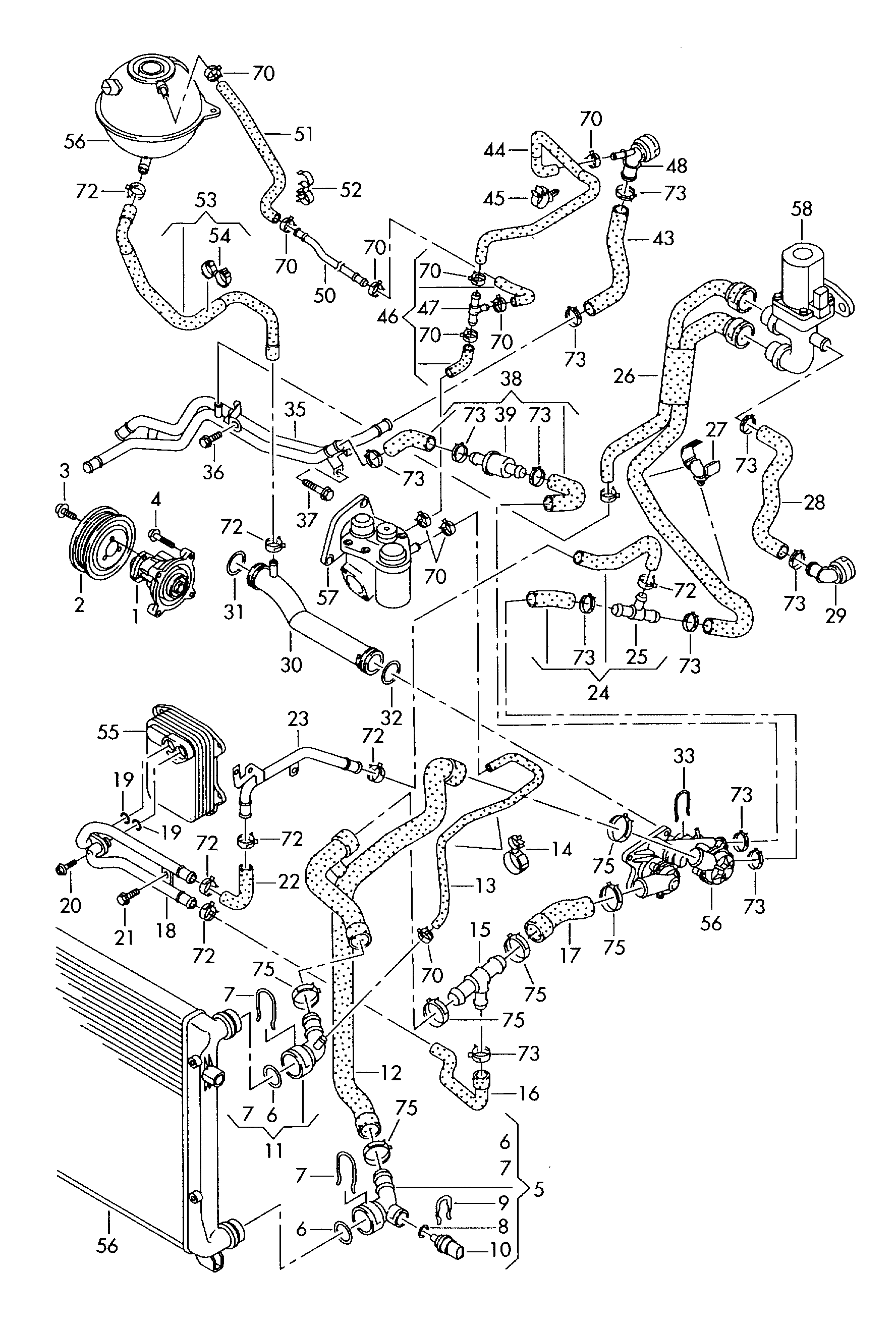 VAG 03C 121 065 B - Dzesēšanas šķidruma caurule ps1.lv