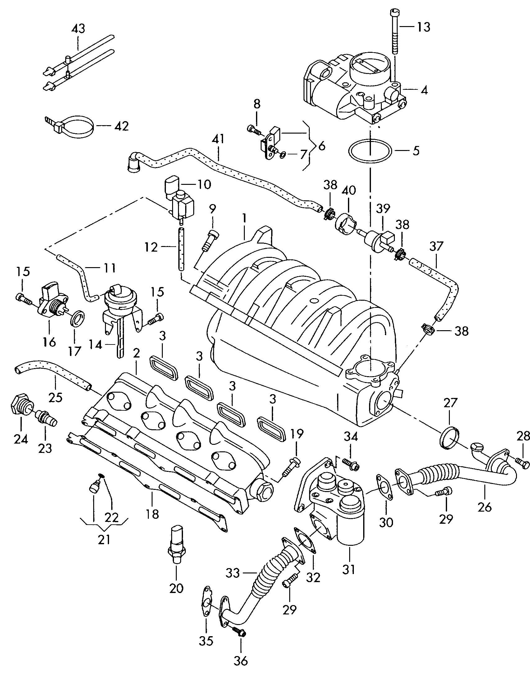 VW 03C 129 717 A - Blīve, Ieplūdes kolektora korpuss ps1.lv