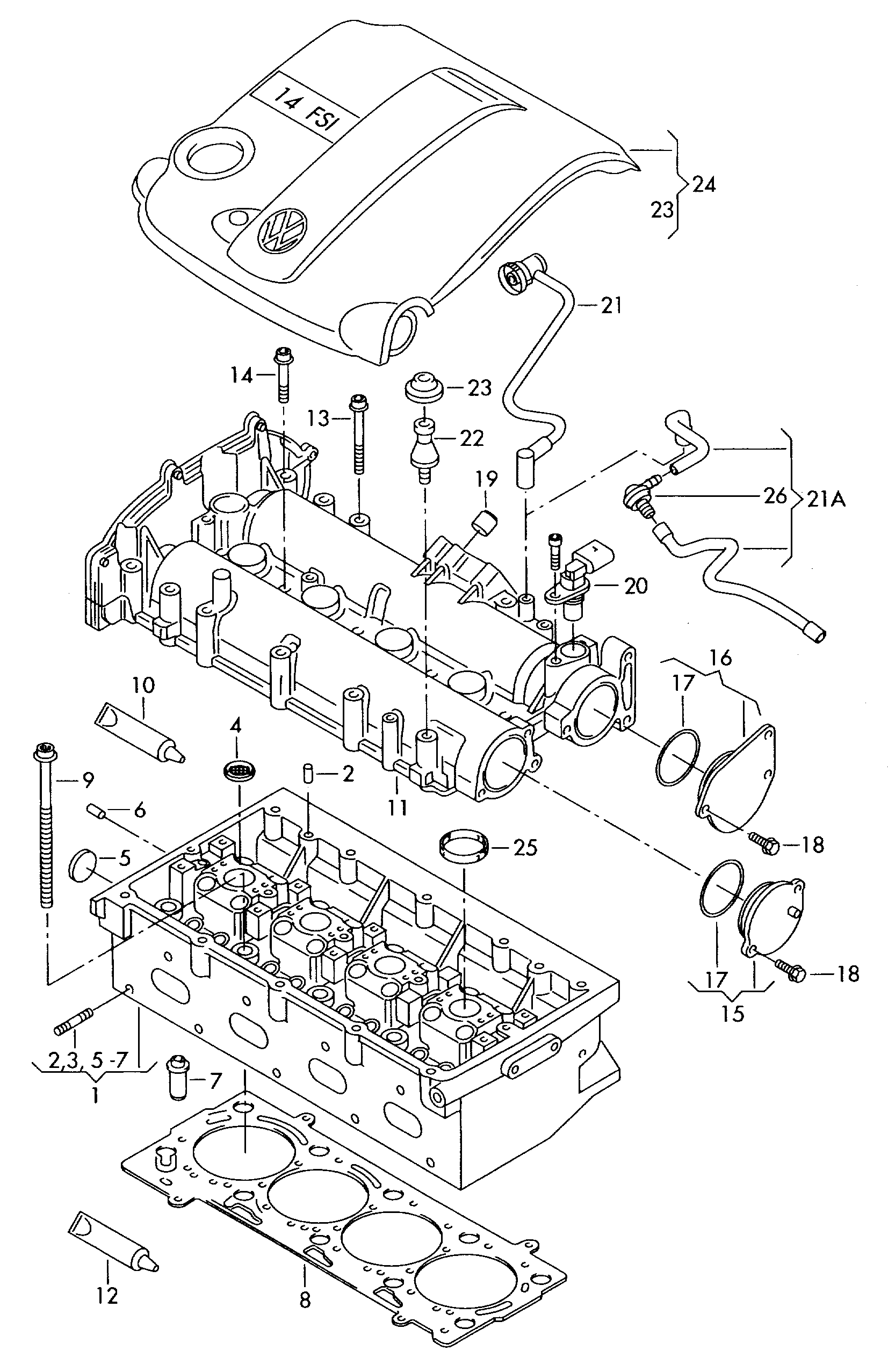 VAG 03C103383C - Blīve, Motora bloka galva ps1.lv