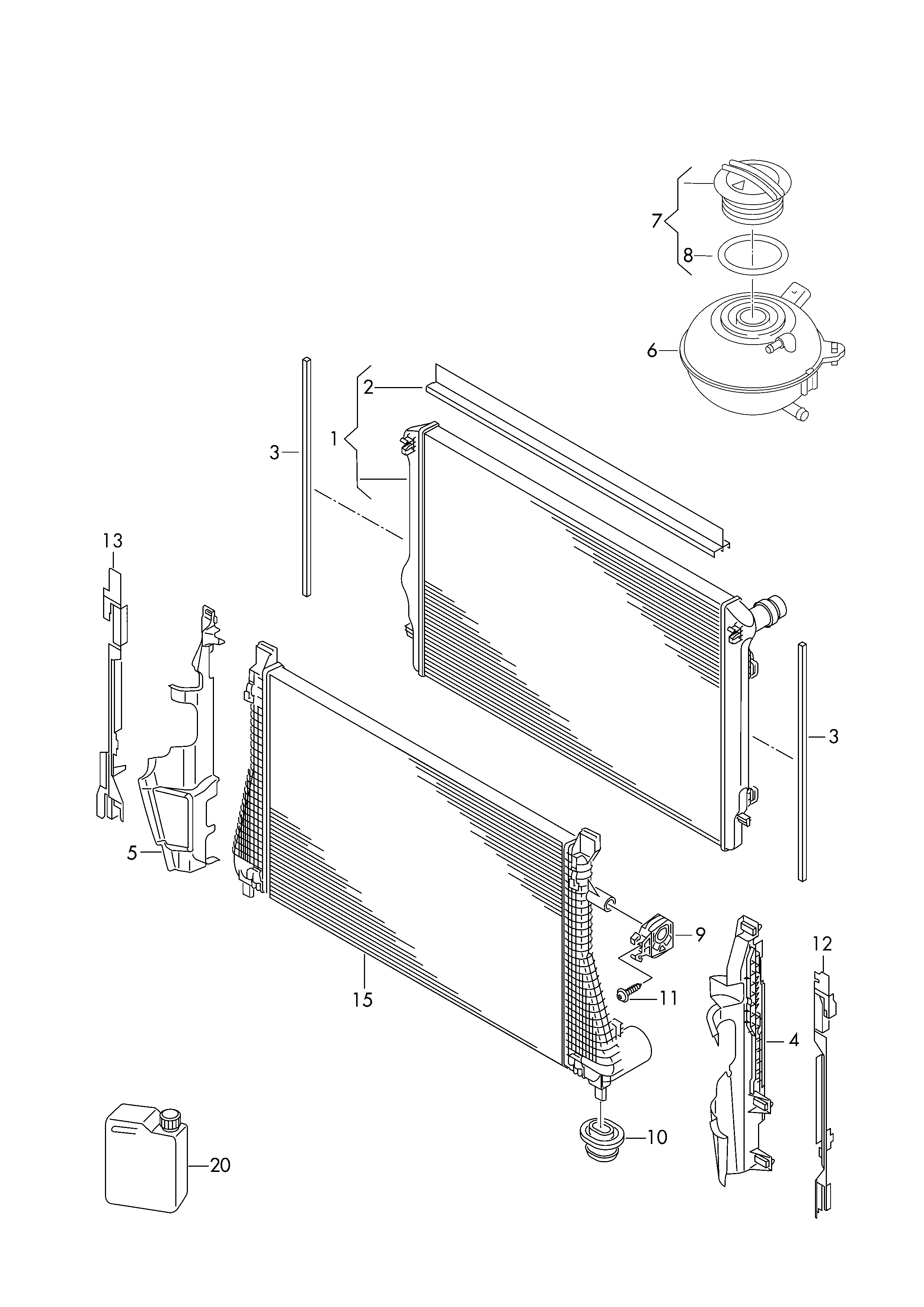 Skoda 5Q0121251EP - Radiators, Motora dzesēšanas sistēma ps1.lv