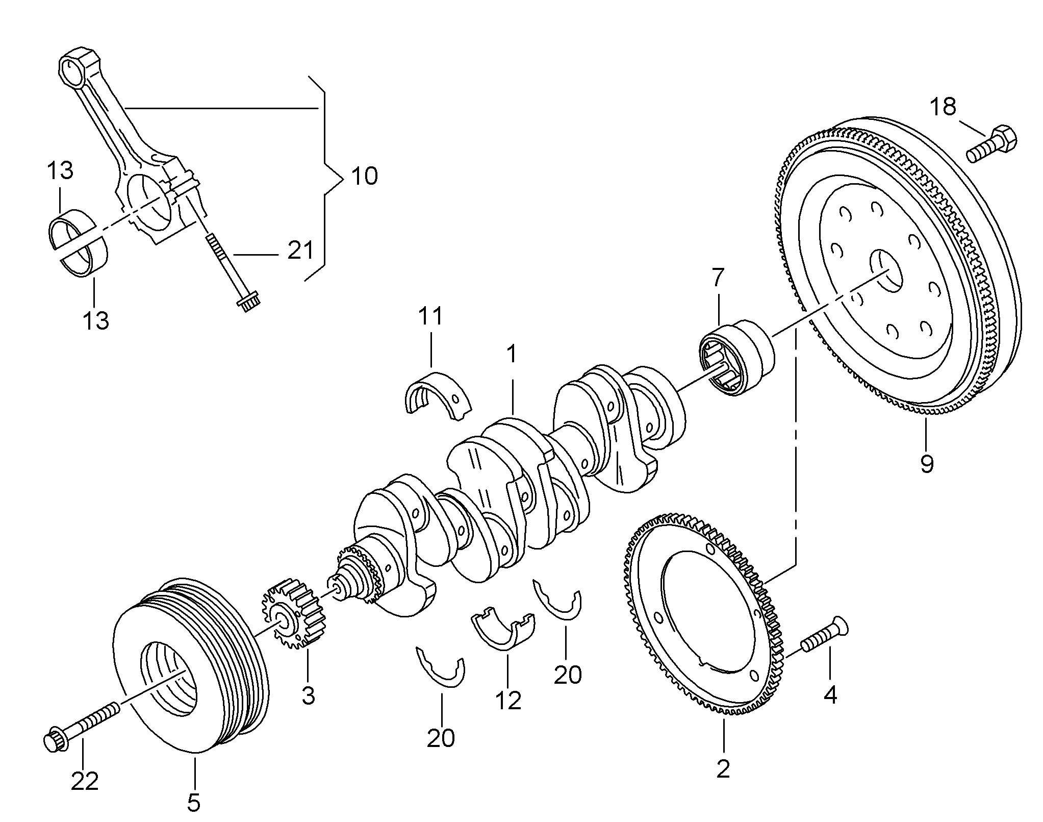 VW 06L105101D - Kloķvārpsta ps1.lv