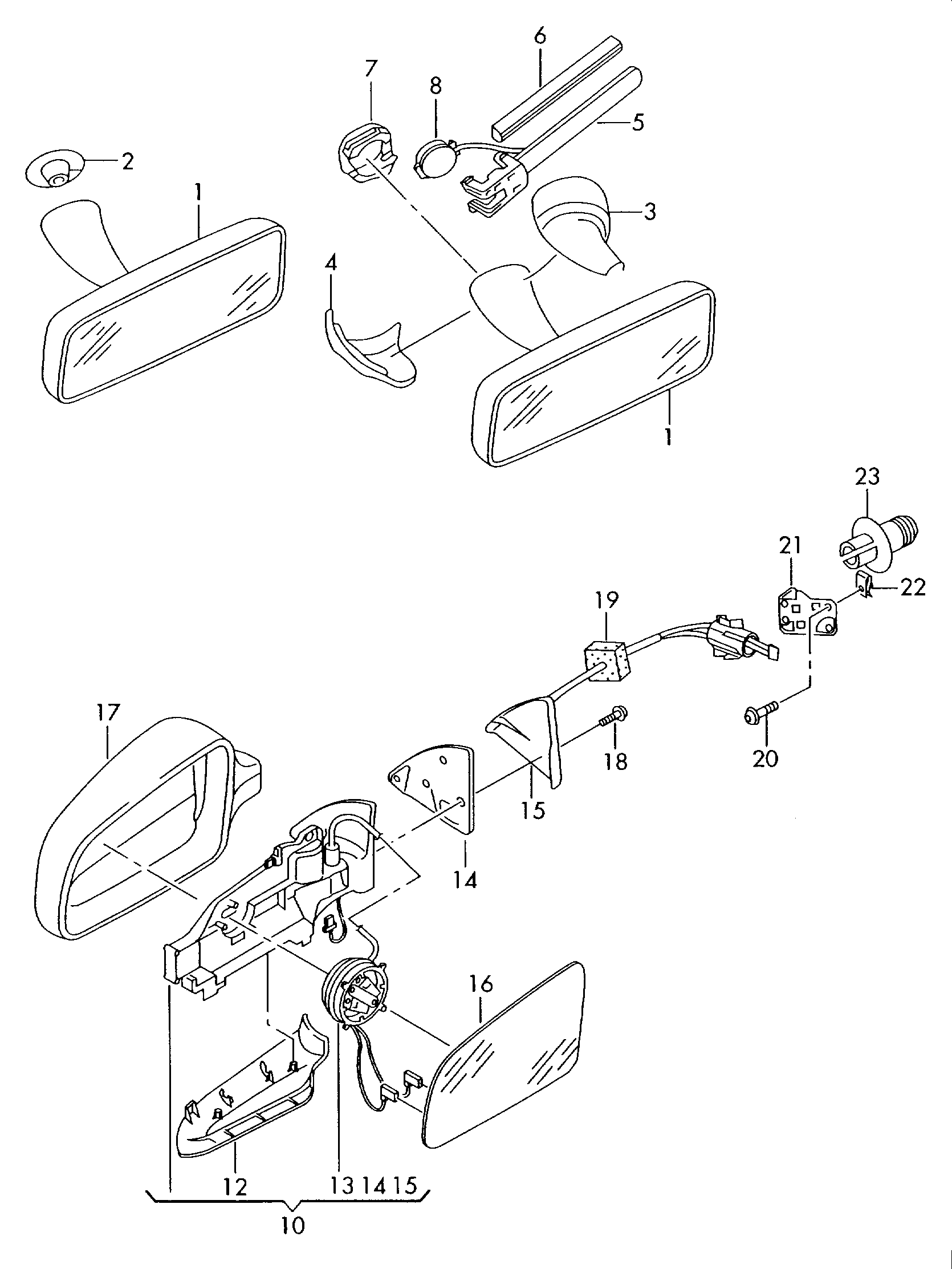 Seat 1Z1 857 521 F - Spoguļstikls, Ārējais atpakaļskata spogulis ps1.lv