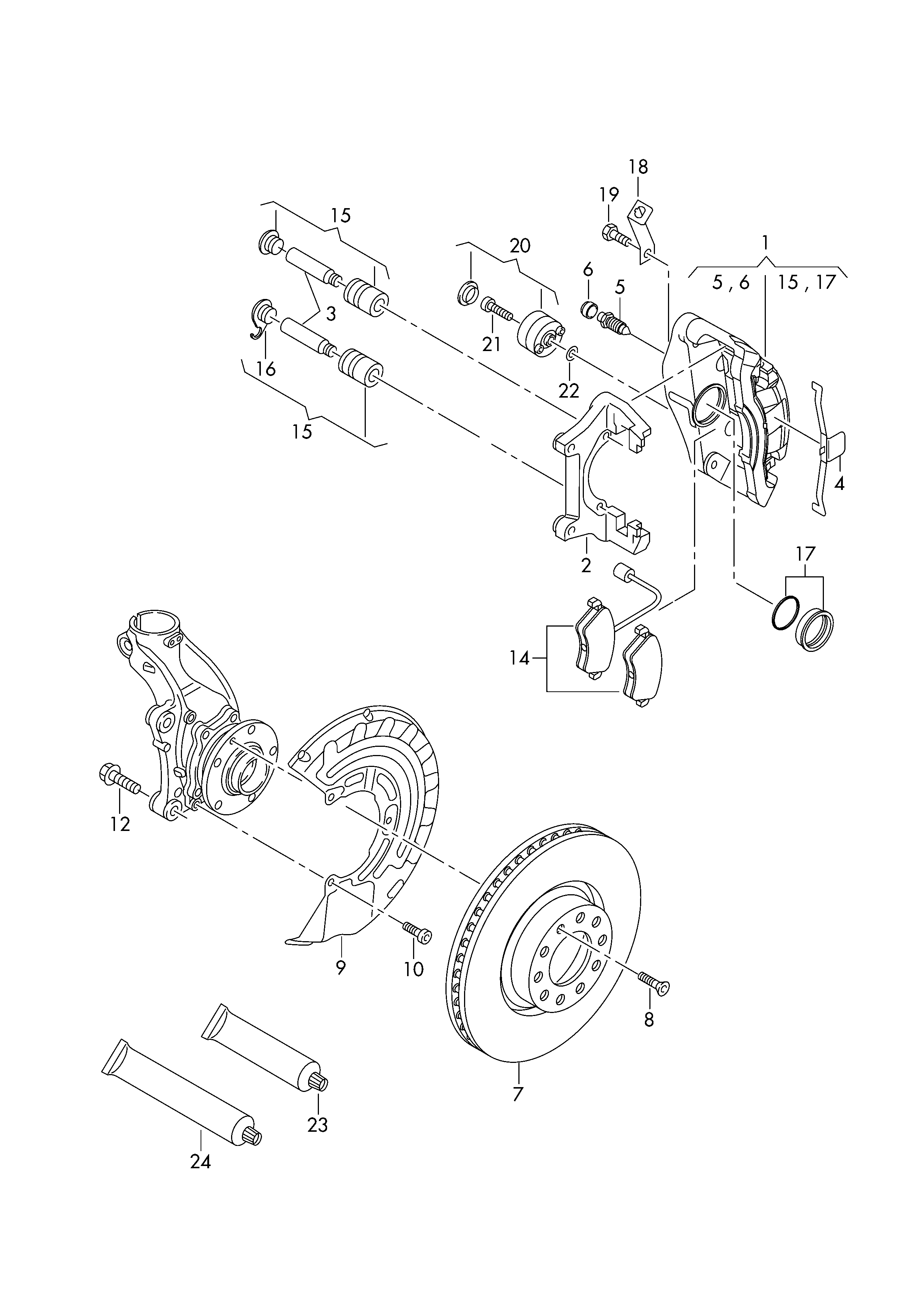 VAG 1K0698471A - Remkomplekts, Bremžu suports ps1.lv