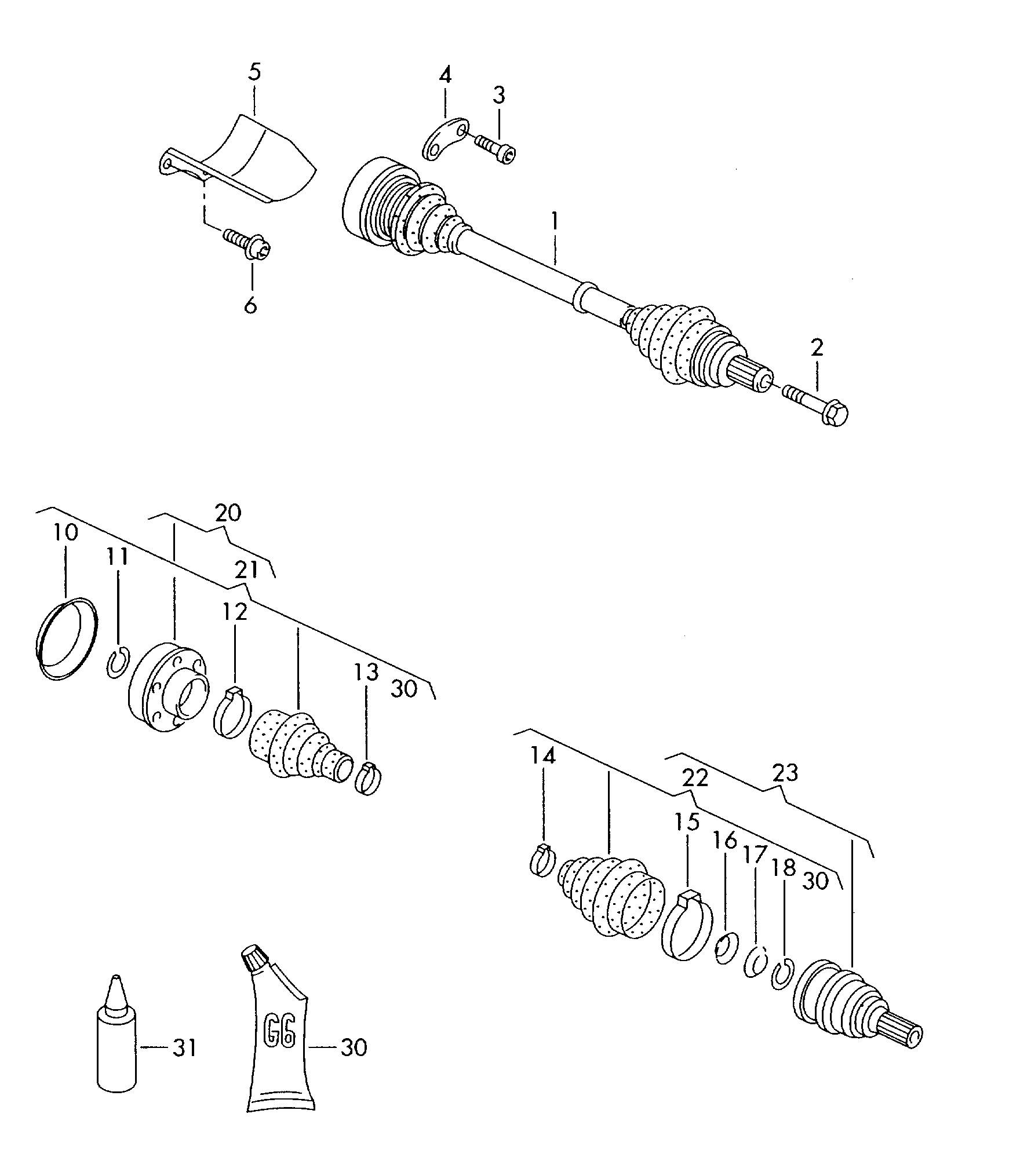 VAG 1K0407272NJ - Piedziņas vārpsta ps1.lv