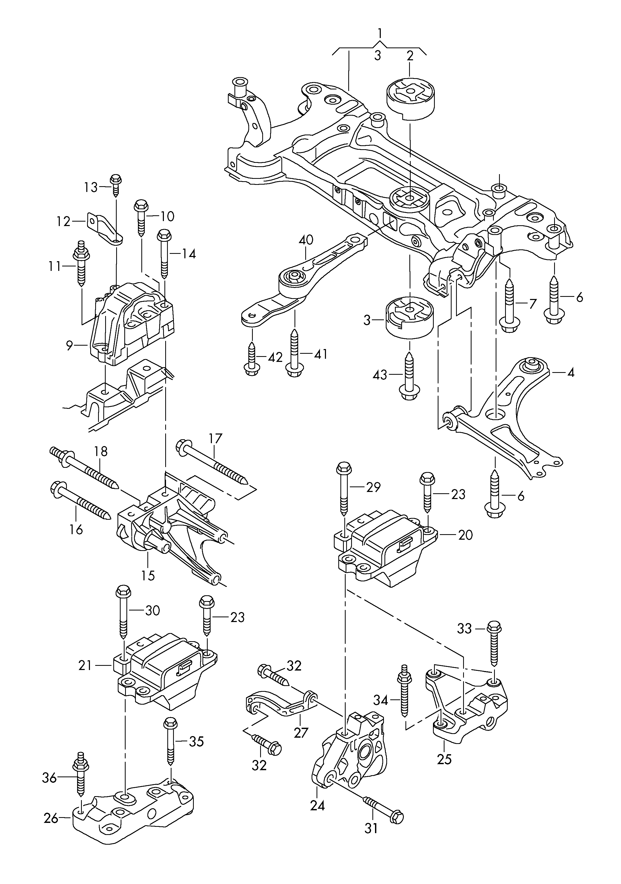 AUDI 1K0 199 555 Q - Piekare, Pārnesumkārba ps1.lv