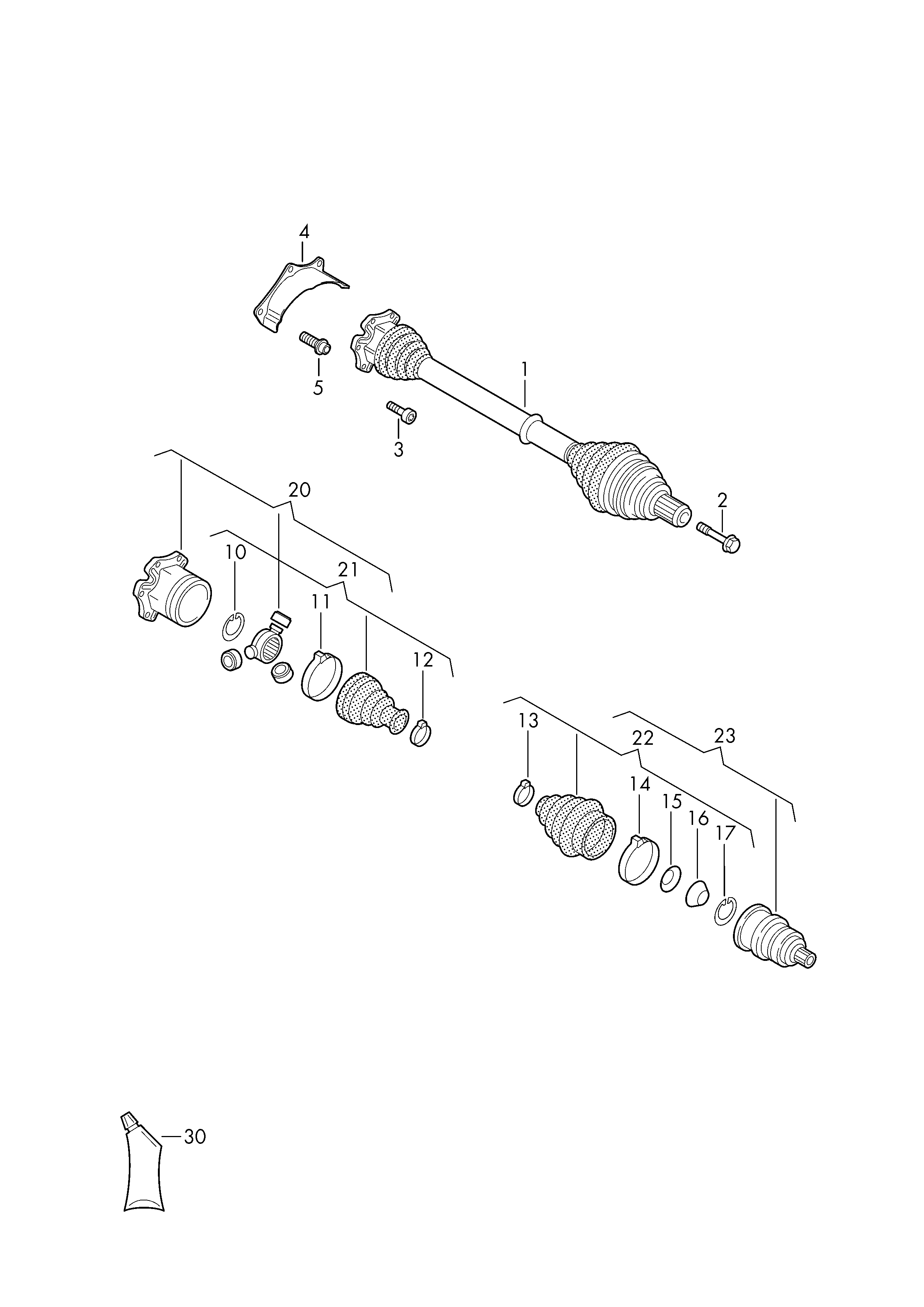 VAG 3C0498201A - Putekļusargs, Piedziņas vārpsta ps1.lv