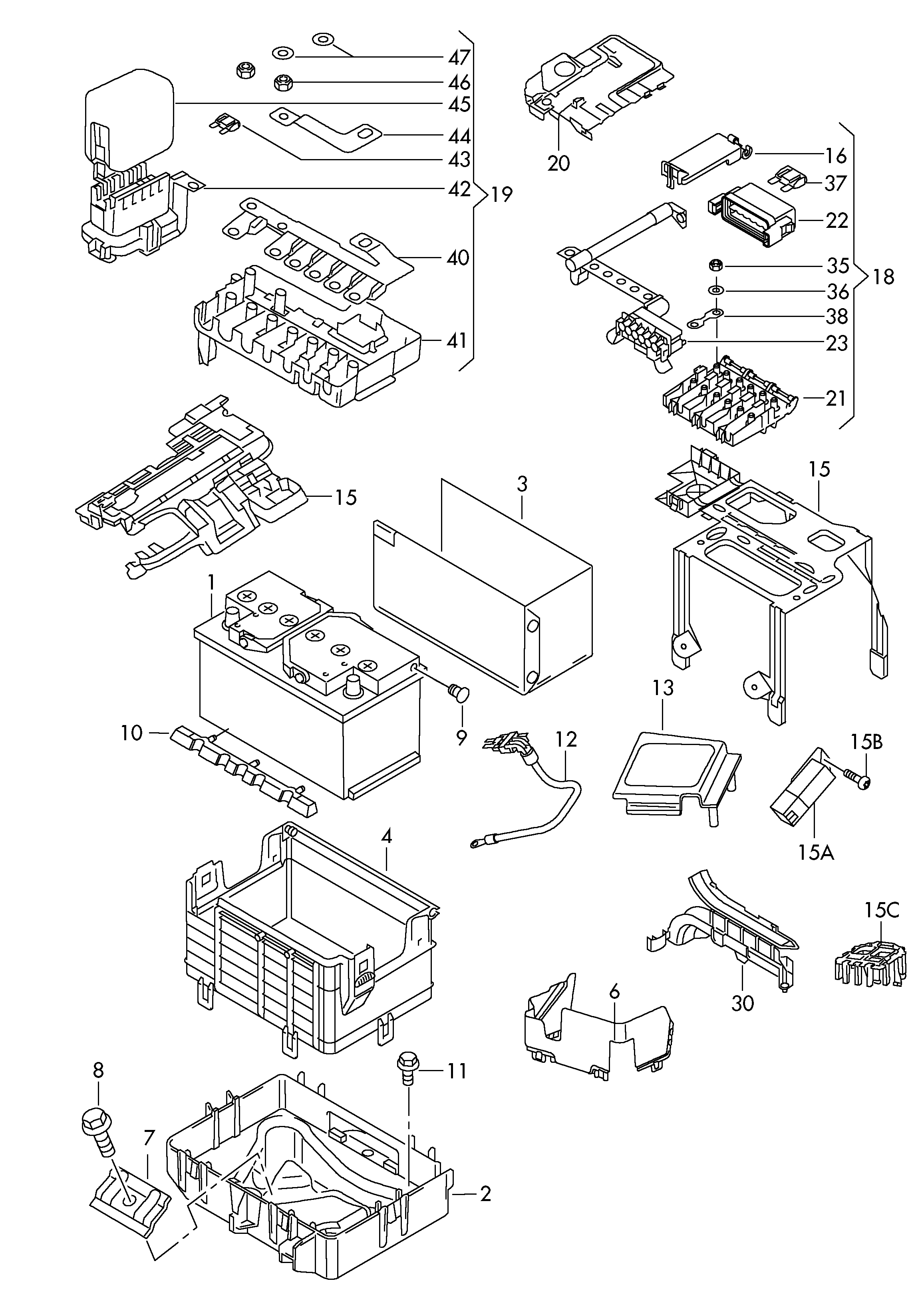 VW JZW 915 105 - Startera akumulatoru baterija ps1.lv