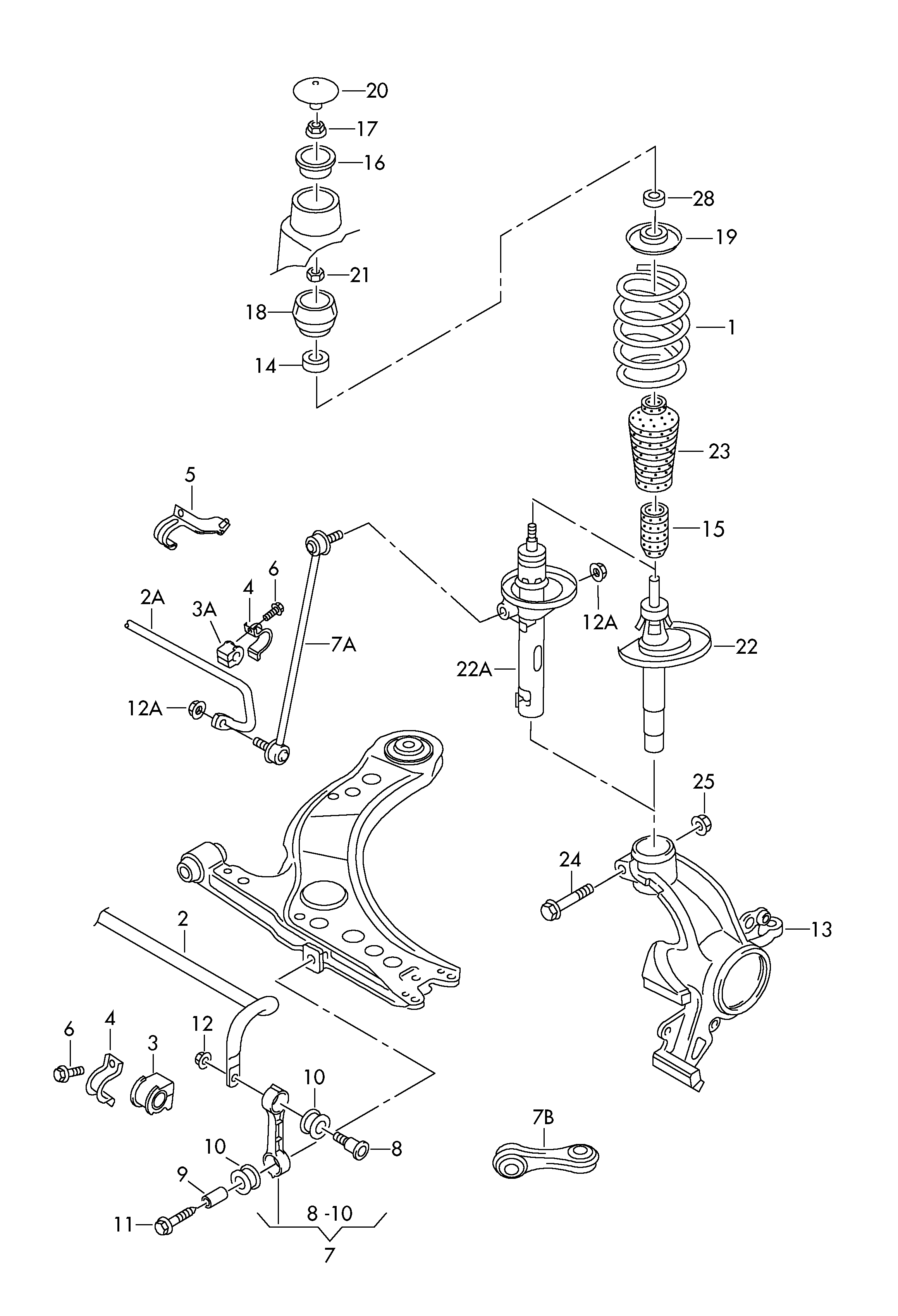 VAG 1J0411105C - Balstiekārtas atspere ps1.lv