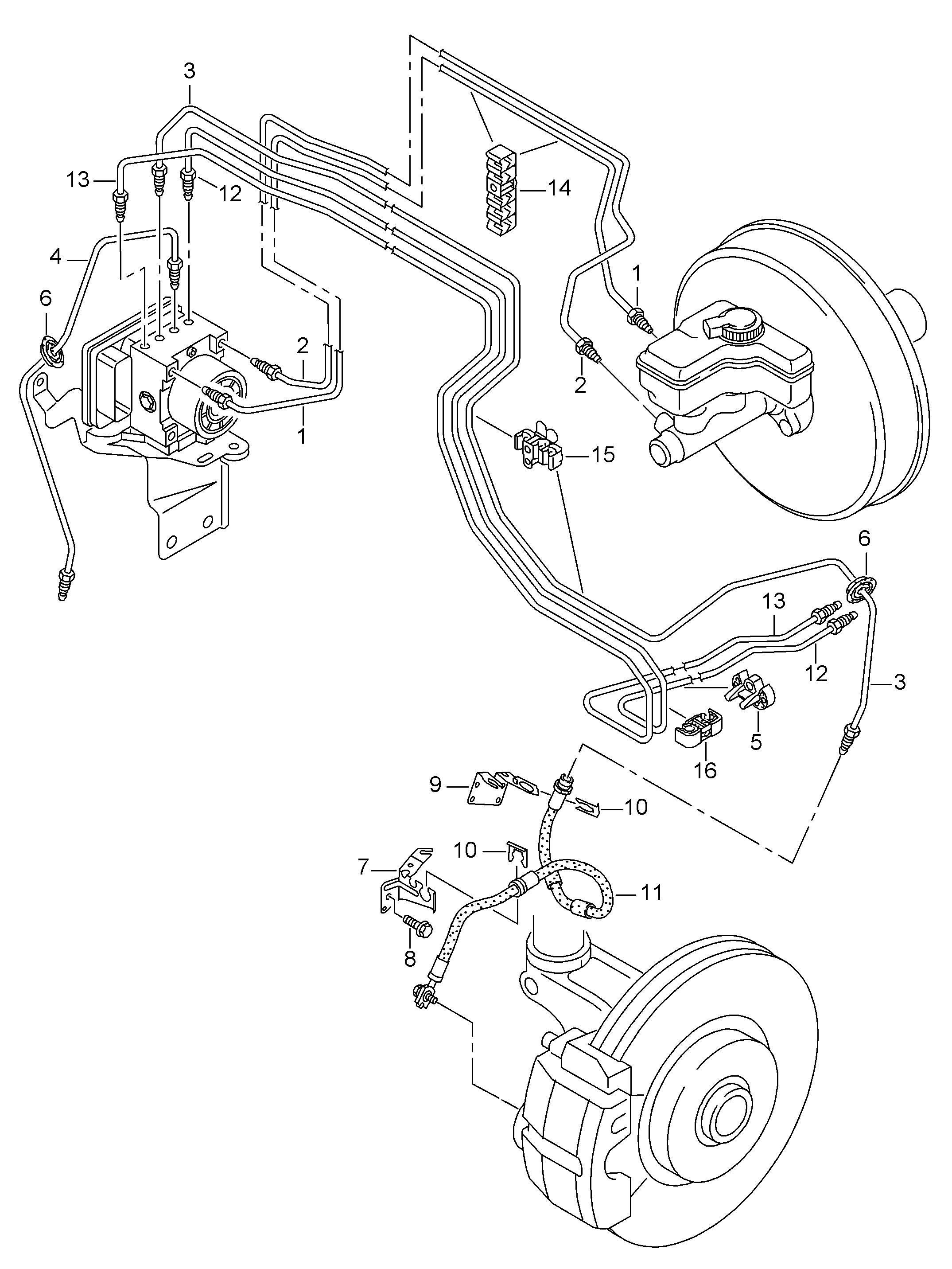 VAG 5Q0 611 701D - Bremžu šļūtene ps1.lv