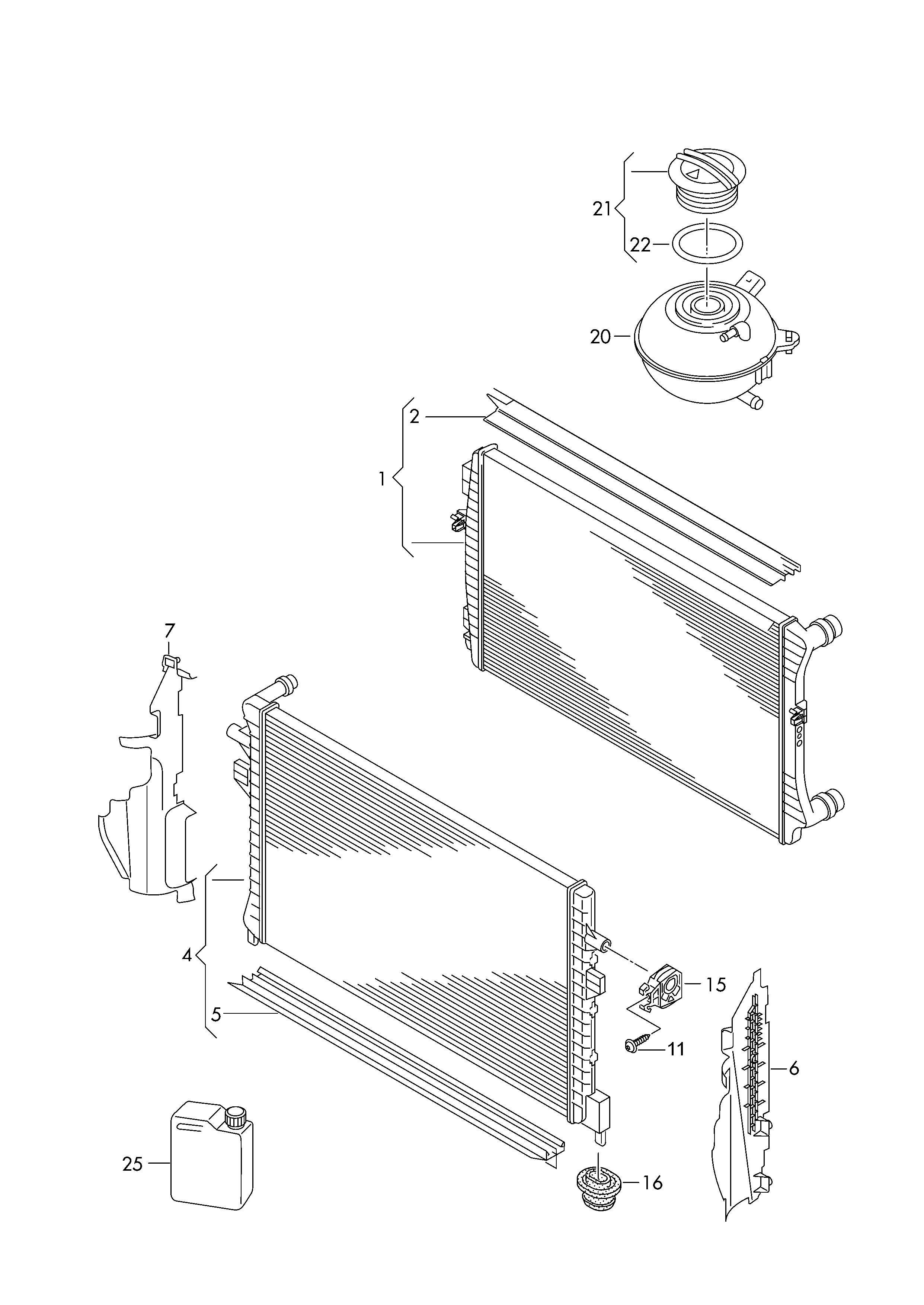 Skoda 5Q0121251EL - Radiators, Motora dzesēšanas sistēma ps1.lv