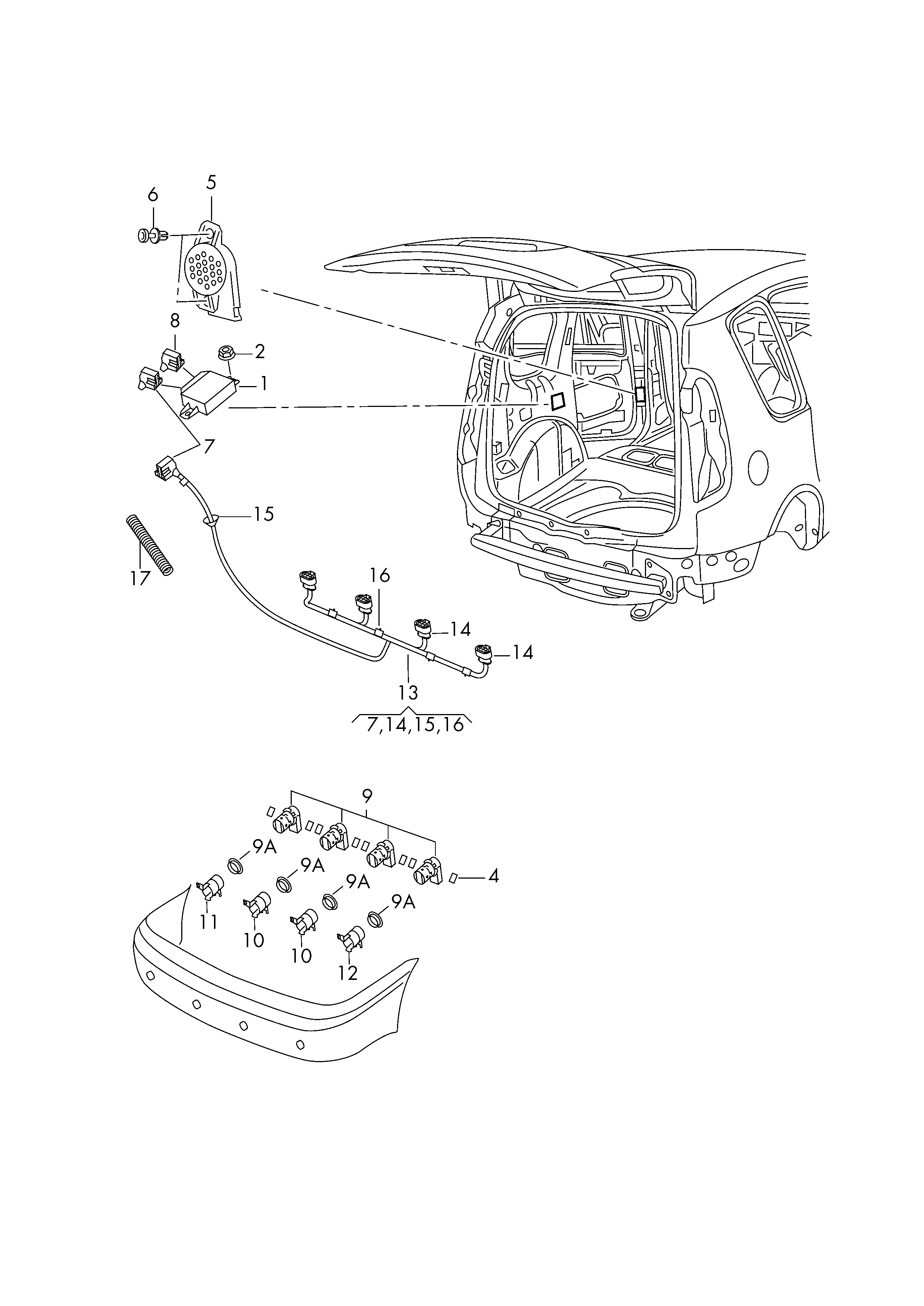 VAG 5J0 919 275 A - Devējs, Parkošanās palīgsistēma ps1.lv