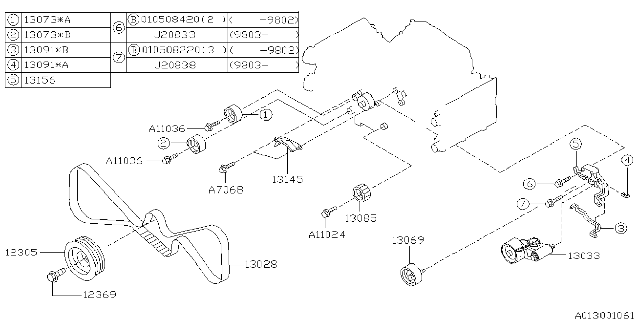 NISSAN 13028AA072 - Zobsiksna ps1.lv