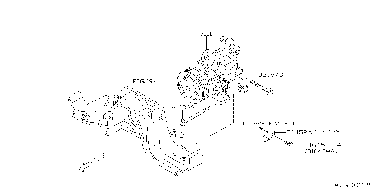 Subaru 73111SC000 - Kompresors, Gaisa kond. sistēma ps1.lv