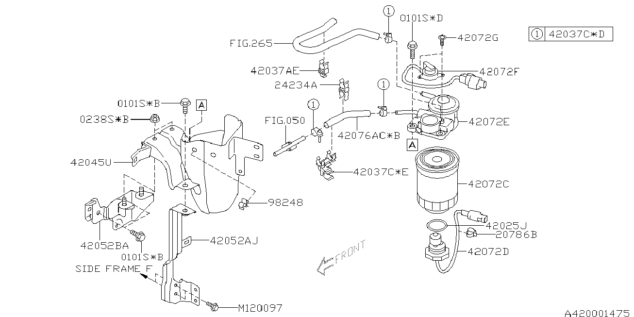 Subaru 42072AG060 - Degvielas filtrs ps1.lv