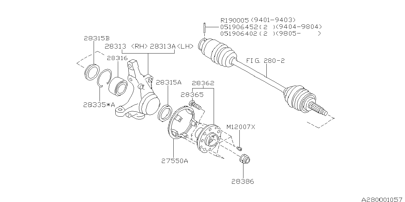 Subaru 28044-AA000 - Riteņa rumbas gultņa komplekts ps1.lv