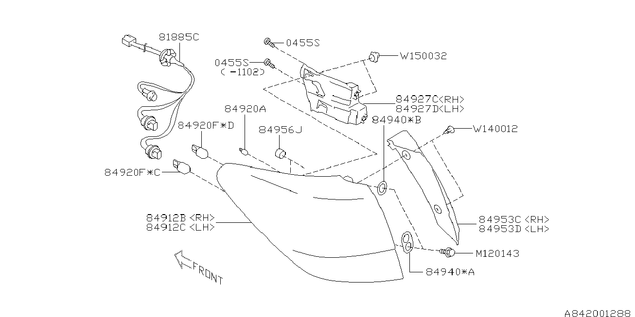 Subaru 84912AJ090 - Aizmugurējais lukturis ps1.lv