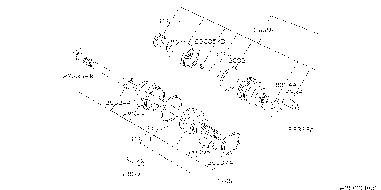 Suzuki 28023-AA002 - Putekļusargs, Piedziņas vārpsta ps1.lv