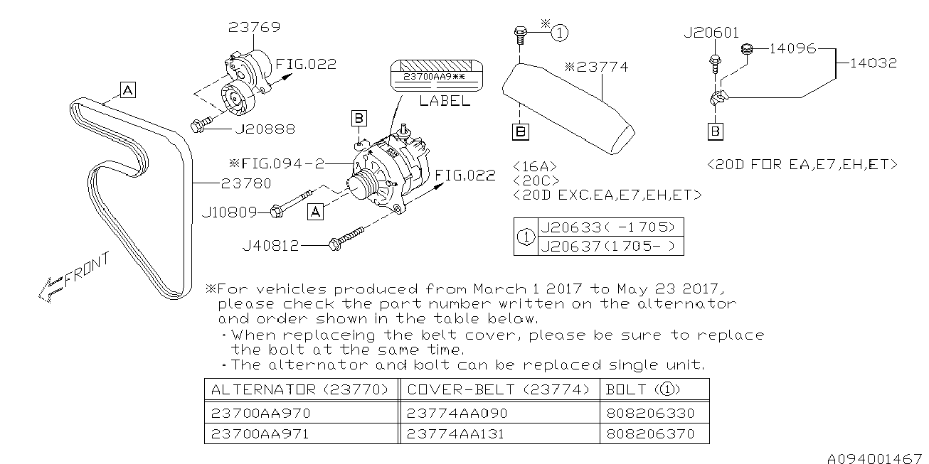 Subaru 23780AA070 - Ķīļrievu siksna ps1.lv