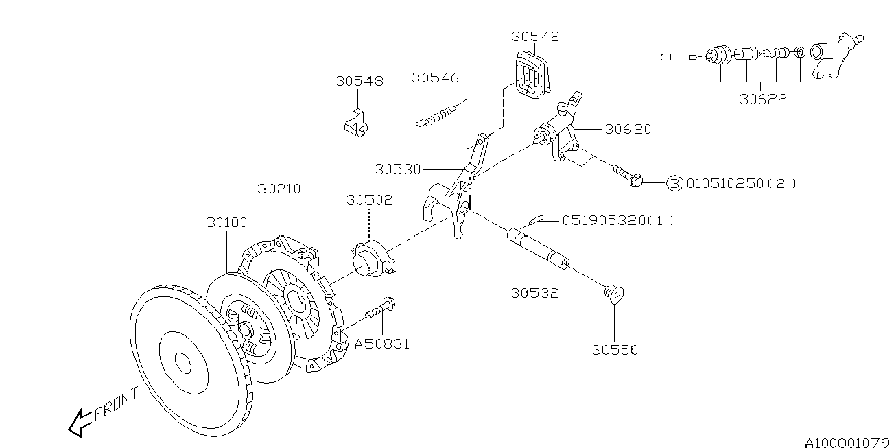 Subaru 30100-AA881 - Sajūga disks ps1.lv