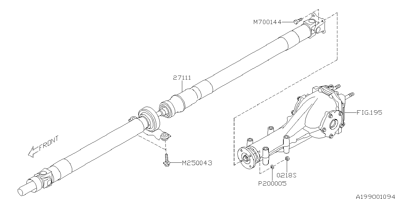 Subaru 27111-FJ090 - Šarnīrs, Garenvārpsta ps1.lv