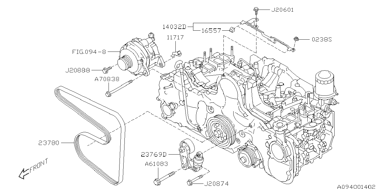 Subaru 23780AA030 - V BELT ps1.lv